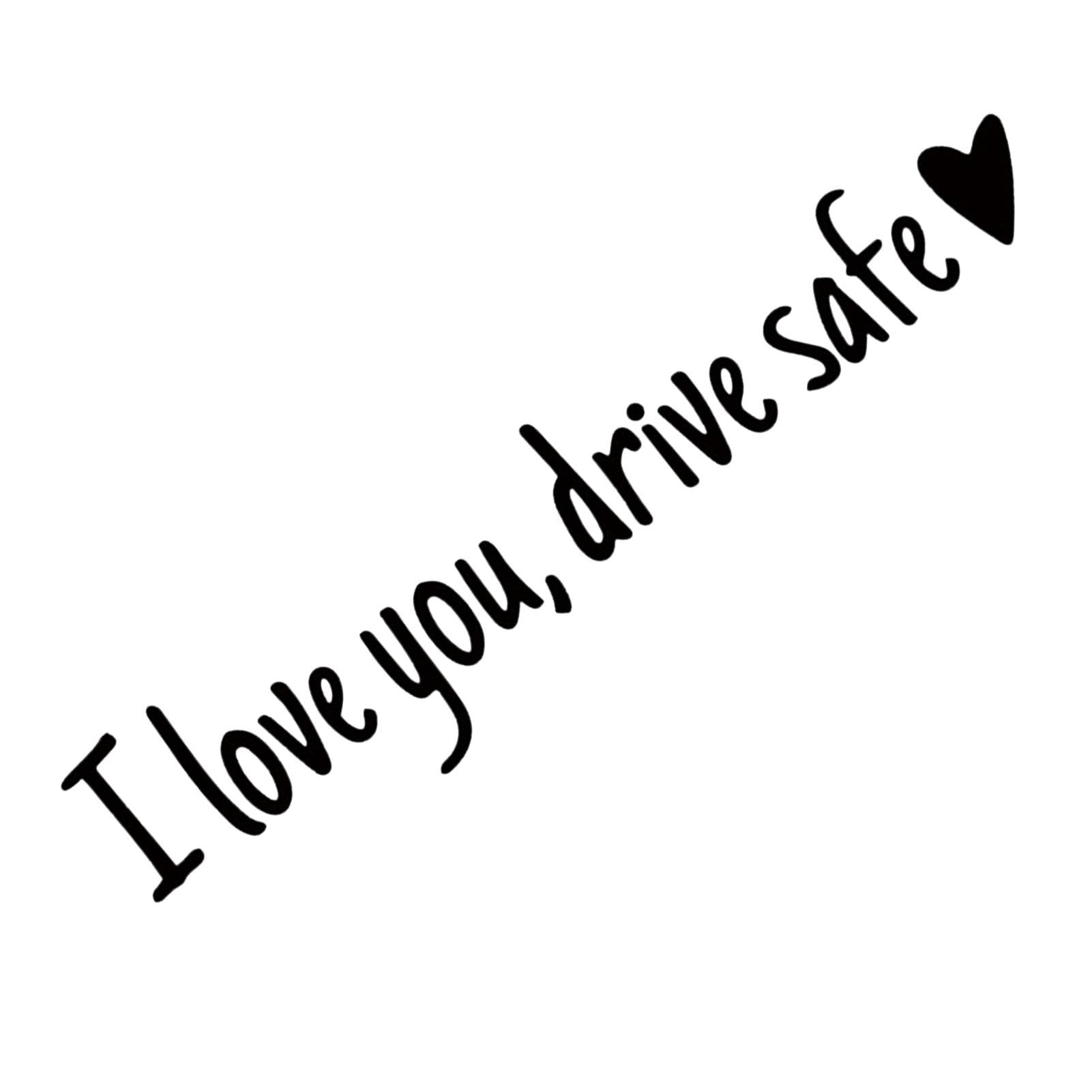 “I Love You Drive Safe” Aufkleber | Auto Aufkleber Spiegel Außen Ich Liebe Dich, Windschutzscheiben-Buchstaben, Miniatur wasserdicht für Rückspie Freundin, Freund Autozubehör Schwarz Angebot bei HelloDeals