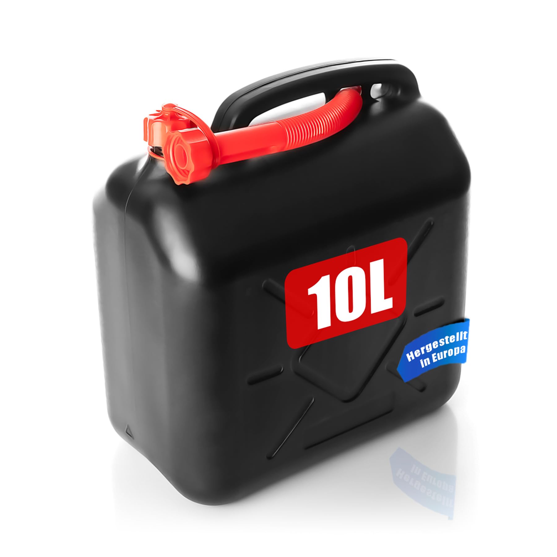 BigDean Benzinkanister 10L mit flexiblem Ausgießer - Kraftstoffkanister für Benzin & Diesel - UN-Zulassung handlicher Kanister Dieselkanister Reservekanister - Made in Europa Angebot bei HelloDeals