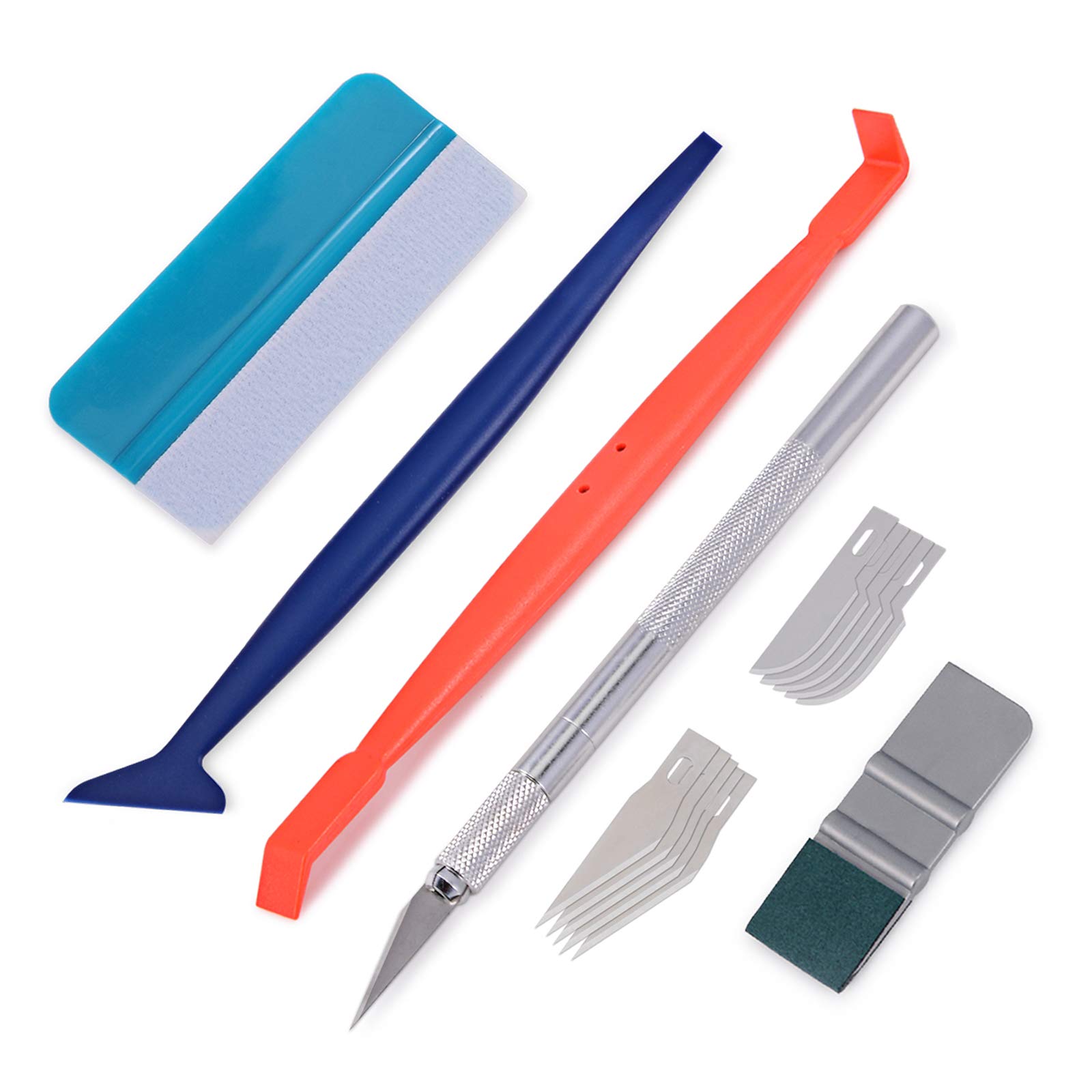 Winjun Auto Vinyl Wrap Set mit Filzrakel Micro Magnet Rakel Folienschneider mit Ersatzklingen für Car Wrapping Folierungs Werkzeug Angebot bei HelloDeals