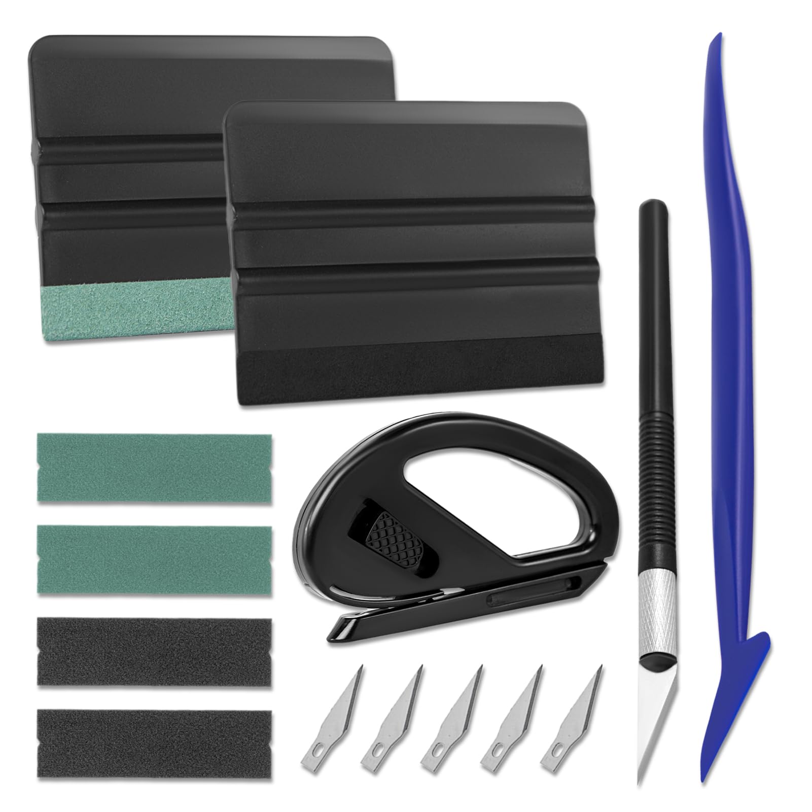 Art3d Fensterfolien-Kit Professionelles Autofolien-Kit mit Filzrakel und Filzersatzteilen, Bastelmesser und Klingen, Sicherer Vinylschneider, Mikrorakel, Tapetenwerkzeug Praktischer Stil F Angebot bei HelloDeals