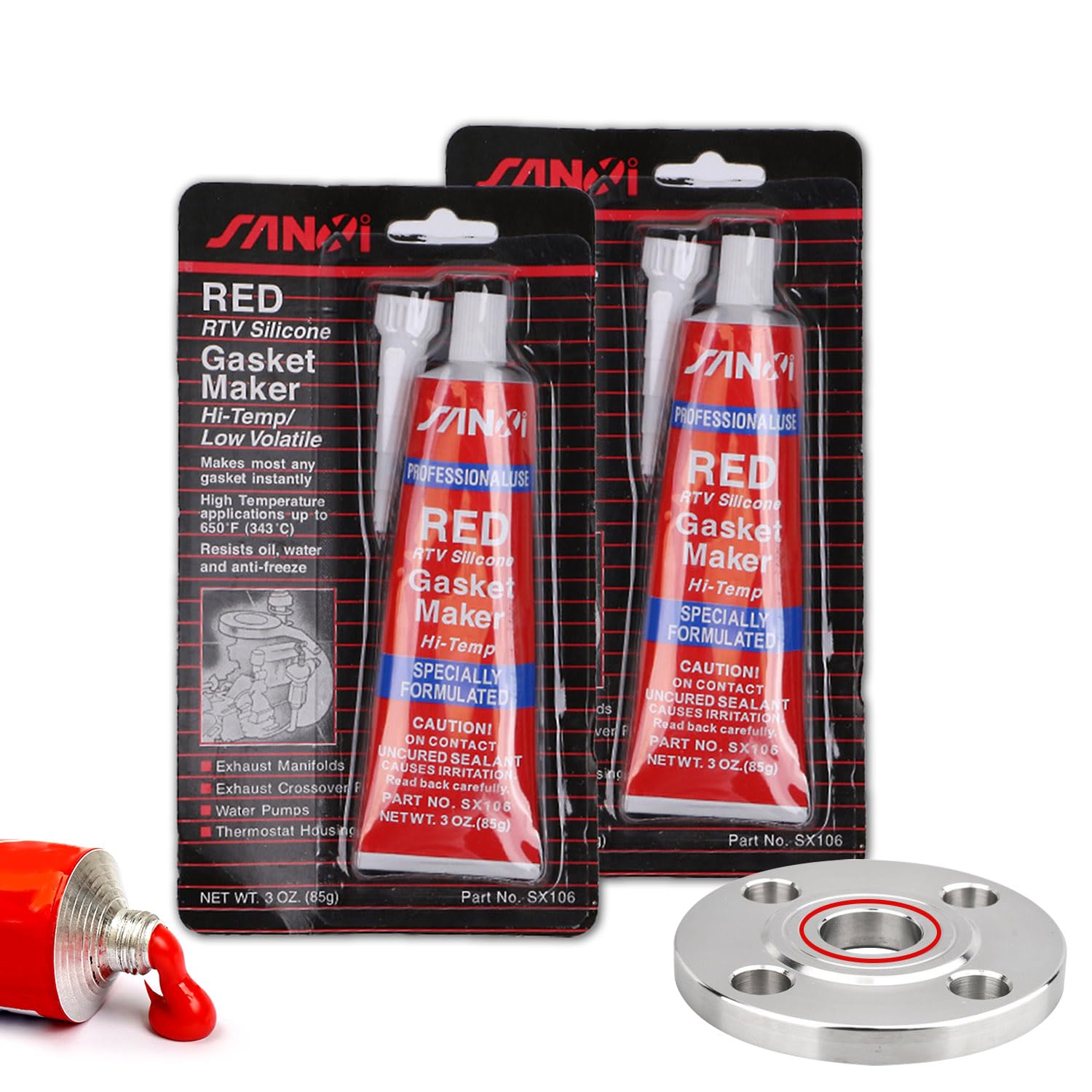 songyea Dichtmasse Motor, Auspuff Dichtmasse, Zylinderkopfdichtung Dichtmittel, Dichtsilikon Dichtungsmasse, Kühlerdichtmittel,Getriebe Motor Dichtung Ölwanne für Autos Motorräder Reparatur (Rot) Angebot bei HelloDeals