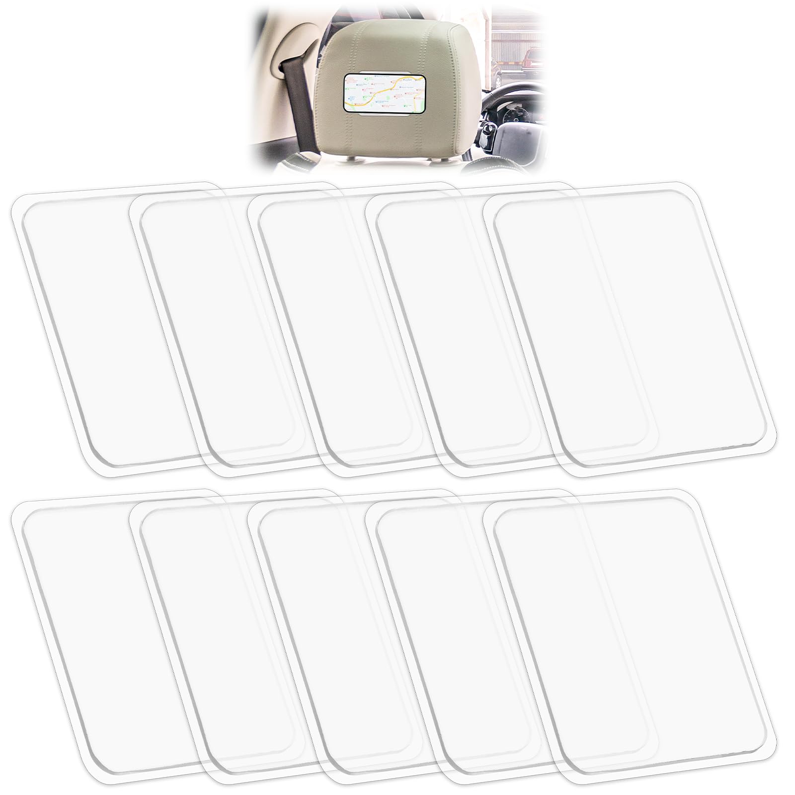 LXUEJIE 10 Stück Auto Anti Rutsch Pads, Rutsch Gel Pad Wiederverwendbar Silikon Gel Pads Waschbare Antirutschmatte für Armaturenbrett Autodekorationen Angebot bei HelloDeals