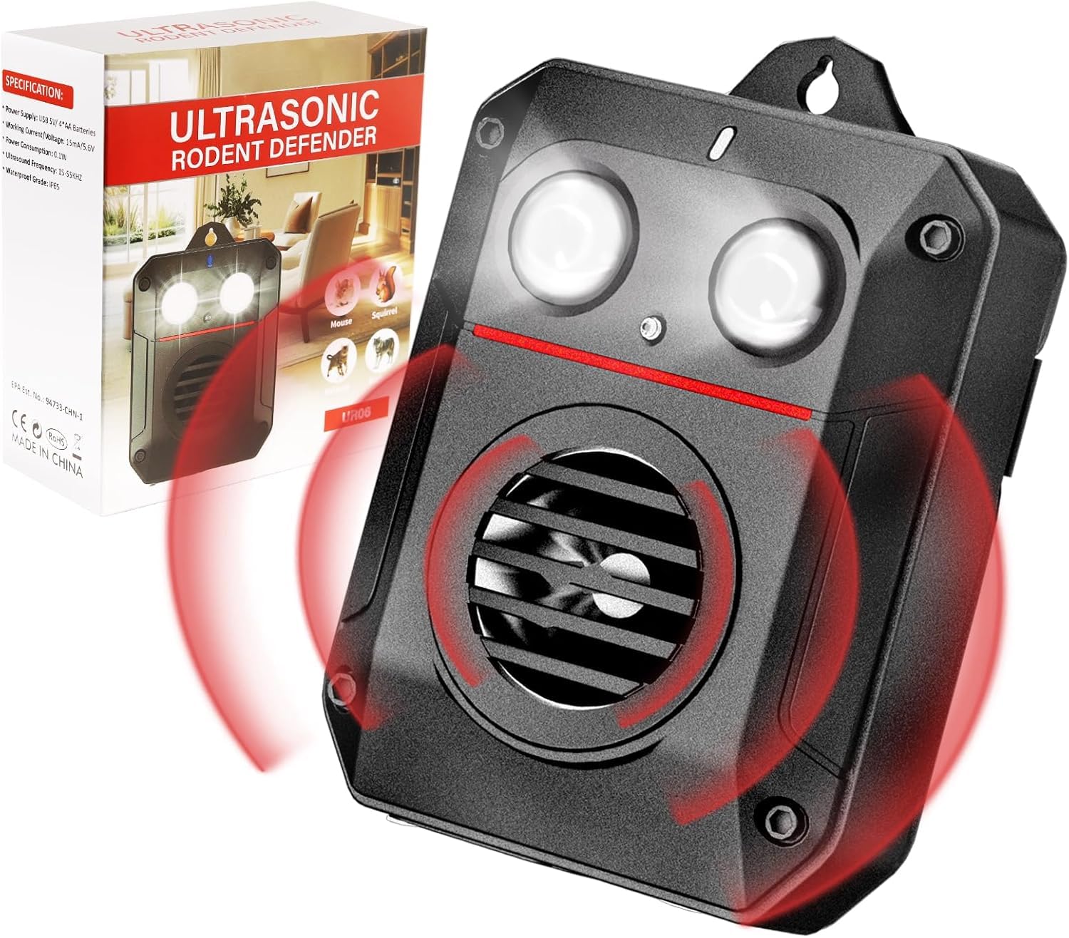 MEKEET Marderschreck Auto Marderabwehr, Marderschreck Garten Mit Blinklicht & Ultraschall, Marderschutz Im Motorraum, Mäuse Vertreiben FüR Kfz, Dachboden, Haus, Effektiv Gegen Marder Mäuseabwehr Angebot bei HelloDeals