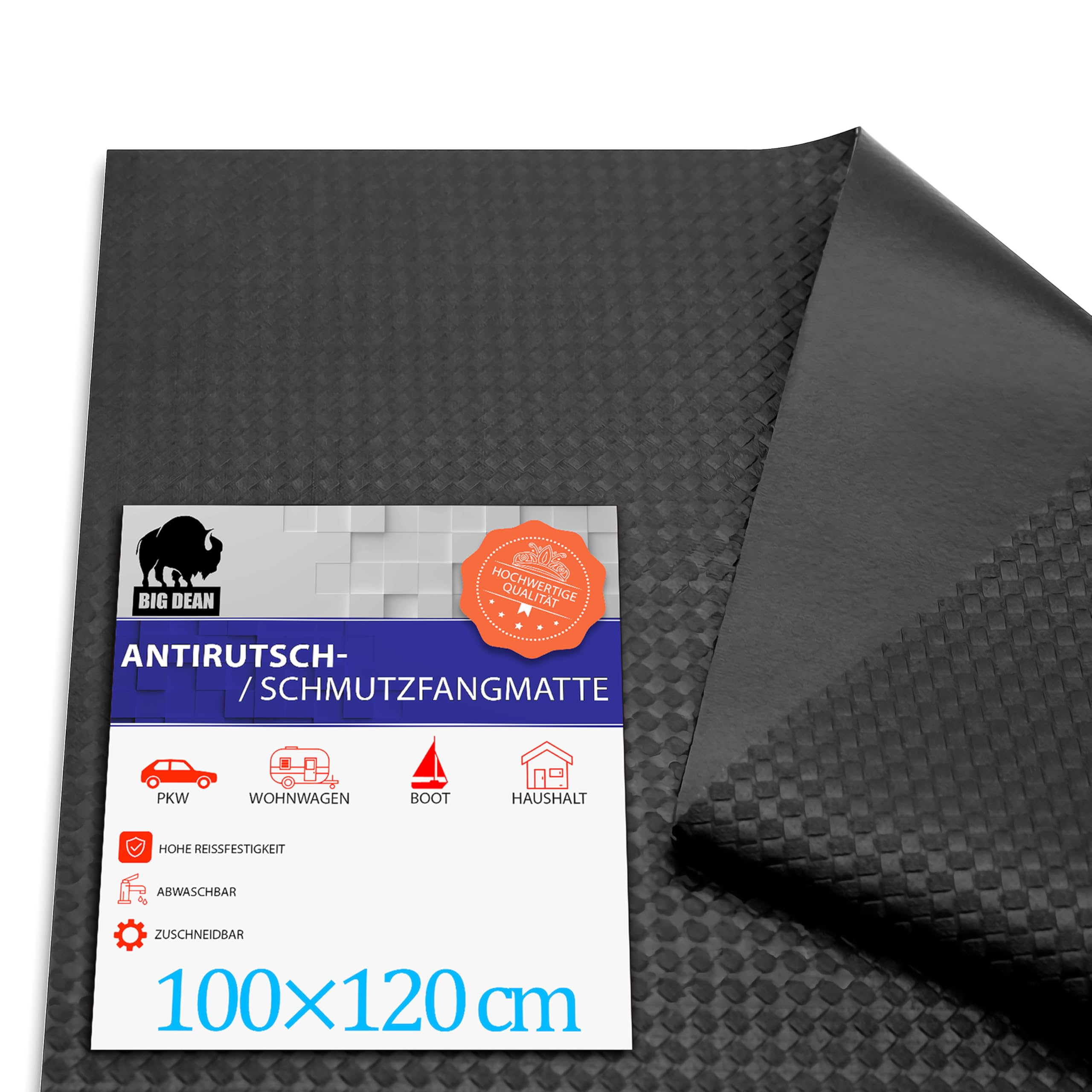 BigDean wasserdichte Antirutschmatte Auto 120x100cm universell zuschneidbar – rutschfeste Kofferraum Schutzmatte Angebot bei HelloDeals