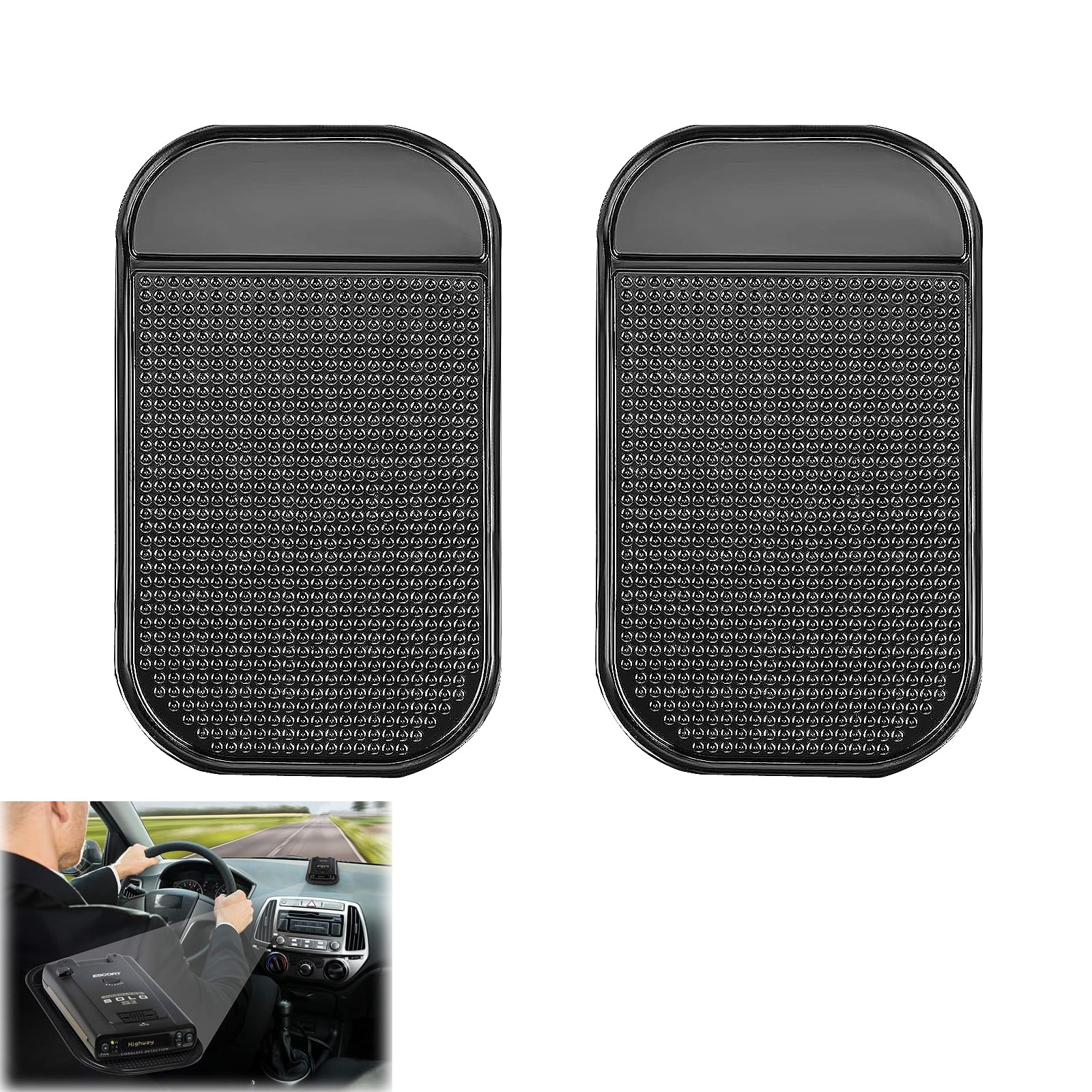 2 Stück Antirutschmatte Auto Armaturenbrett, Armaturenbrett Ablage, Auto Antirutschmatte Handy, Auto Armaturenbrett Anti Rutsch Matten, Zum Halten Von Handy Schlüssel Sonnenbrille Münzen Angebot bei HelloDeals