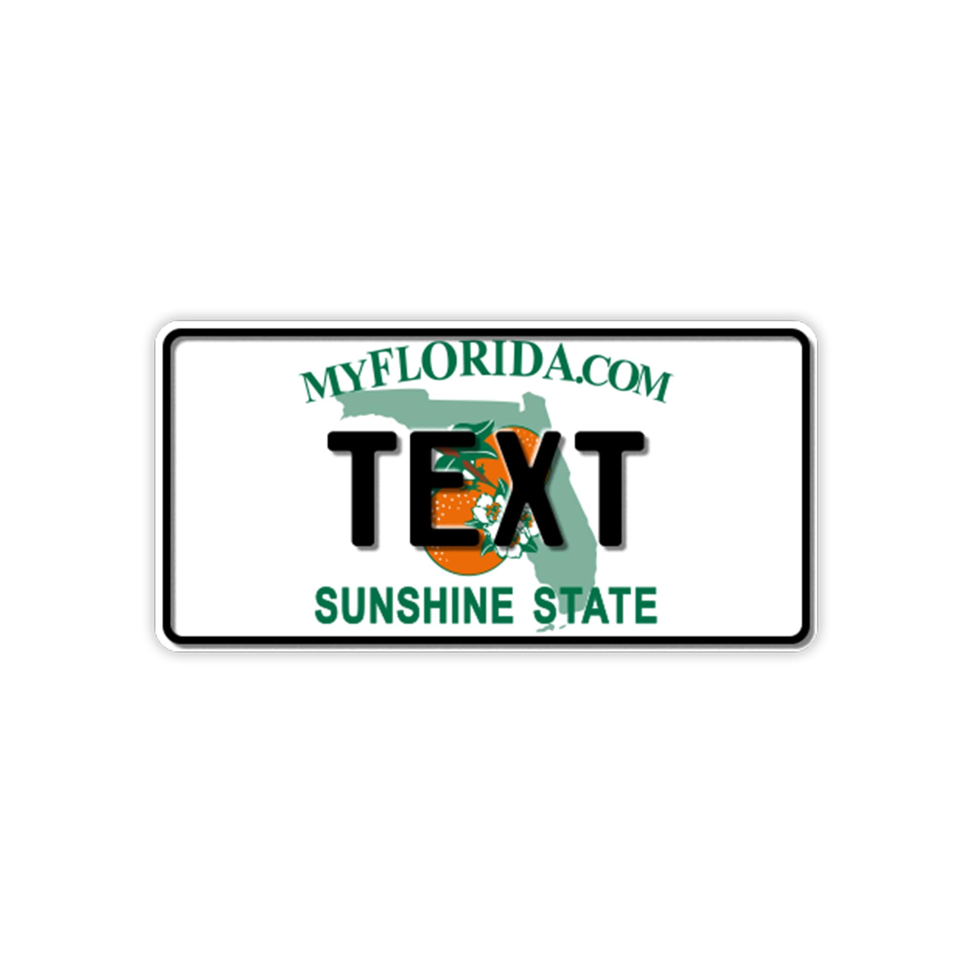 Funschilder.de - USA-Motiv, individuell gestaltetes Funschild, Wunschmotiv mit verschiedenen Staaten, Kennzeichen aus Aluminium mit Wunschtext, Made in Germany, 300 x 150 mm Florida My Florida.com Angebot bei HelloDeals