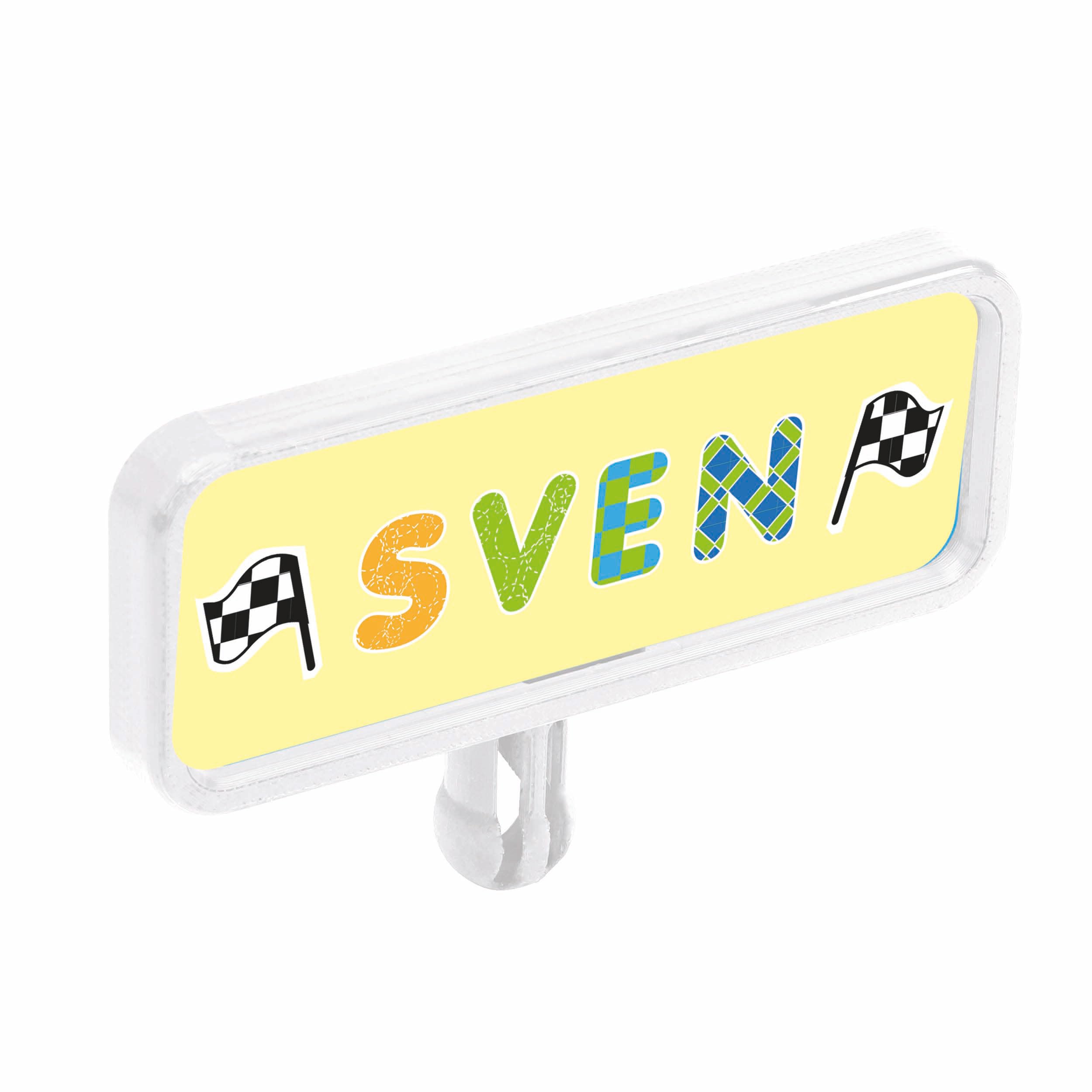 BIG - Bobby Car Mein Nummernschild - Namensschild für das Rutschfahrzeug, Inklusive Führerschein für die kleinen Fahrer, mit Stickern zum selber basteln, für Kinder ab 1 Jahr Rot/Weiß/Gelb/Schwarz/Grün Small Angebot bei HelloDeals