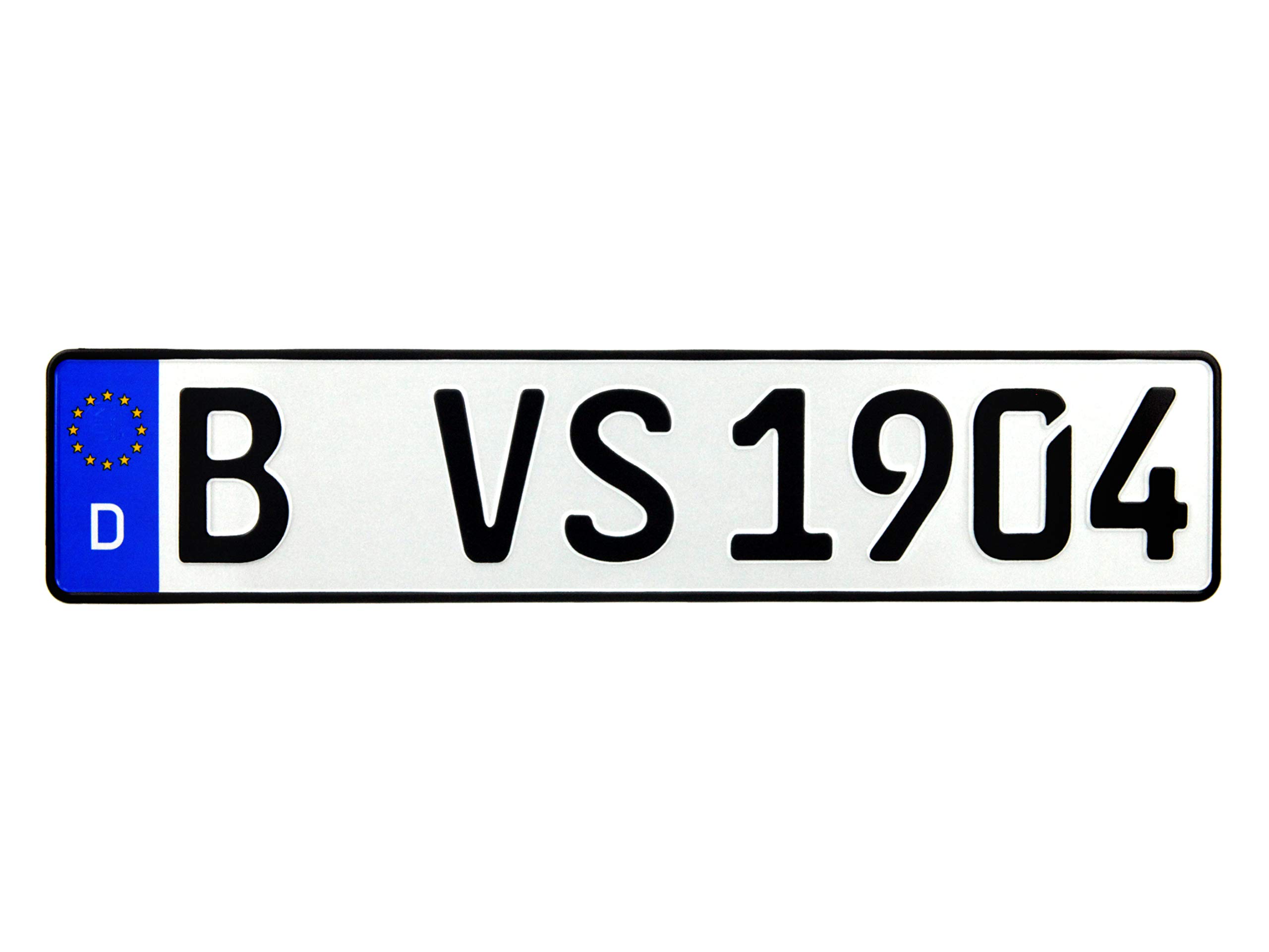 VooSale 1 Autoschild | Nummernschild | Fahrradträger-Kennzeichen | Kfz-Kennzeichen DIN-Zertifiziert und reflektiernd nach ihrem Wunsch geprägt 1 Kennzeichen Angebot bei HelloDeals