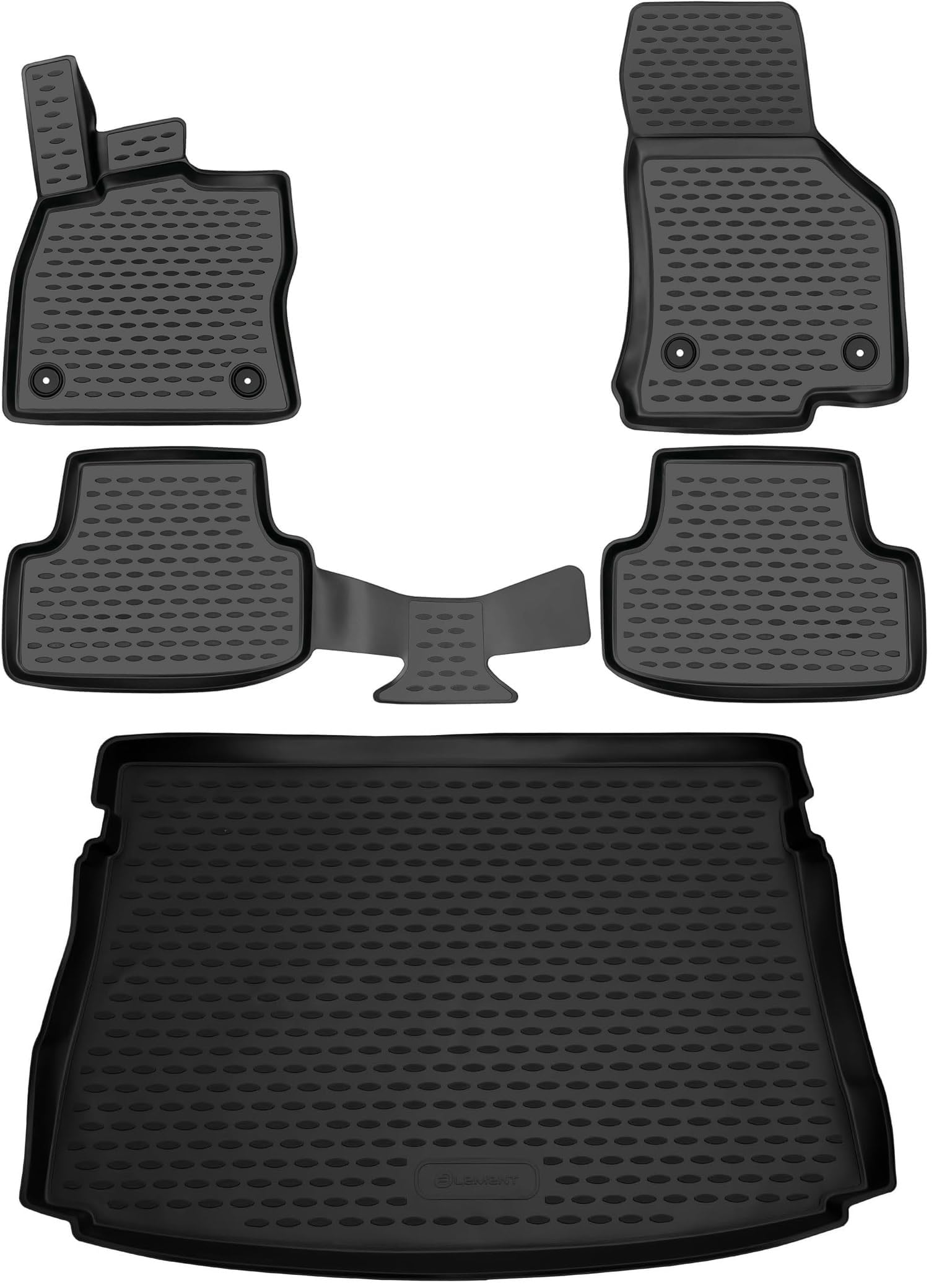 Element 3D Gummimatten & Kofferraummatte Set passend für VW Golf 7 | Baujahr 2012-2020 | Schrägheck | 100% passgenaue Auto Fußmatten, robuste Fußmatte Auto, Gummimatten Auto, Fussmatten Gummi SET VW Golf 7 Schrägheck Angebot bei HelloDeals