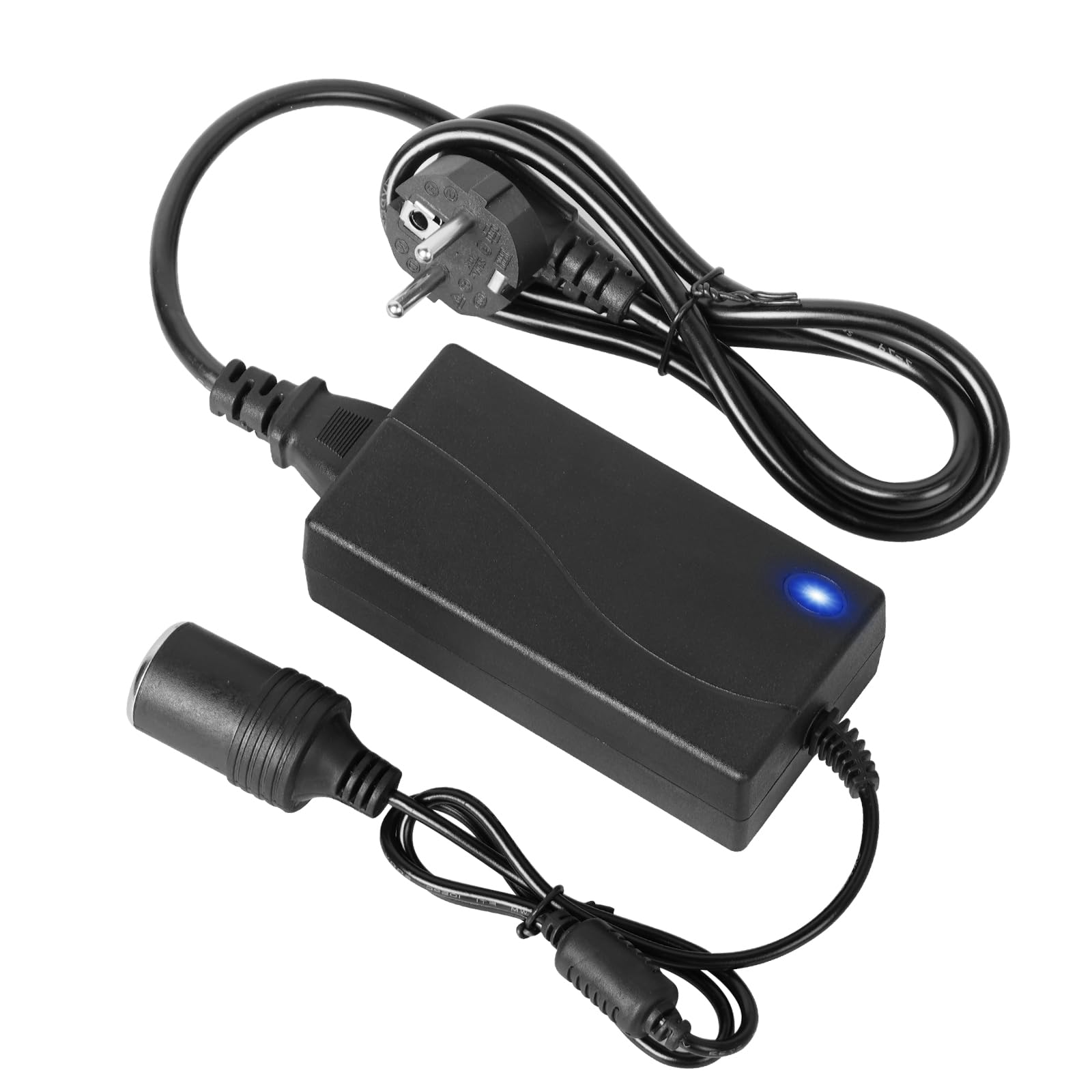 Spannungswandler 230V auf 12V, KFZ Netzadapter 5A 60W, Adapter Zigarettenanzünder Steckdose, AC auf DC Adapter 12V auf 230V, für Auto-Staubsauger, Kompressoren, Kühlbox Angebot bei HelloDeals
