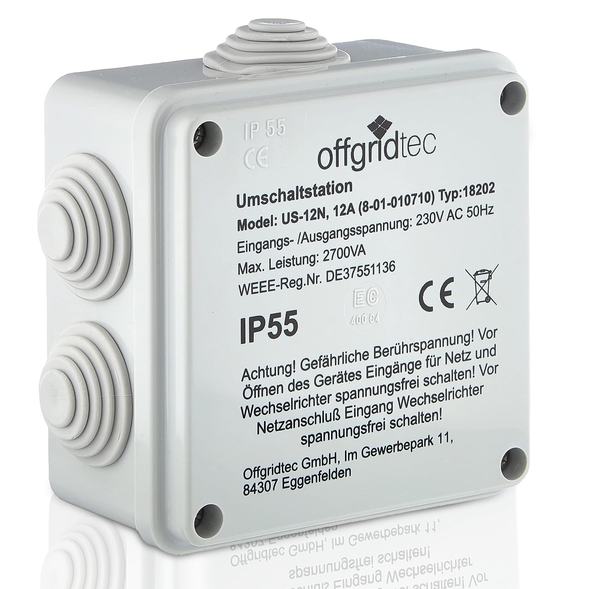 Offgridtec Umschaltstation für Netzvorrangschaltung USV Betrieb US230/12 12A 2700W 230VAC 12A / 2700W Angebot bei HelloDeals