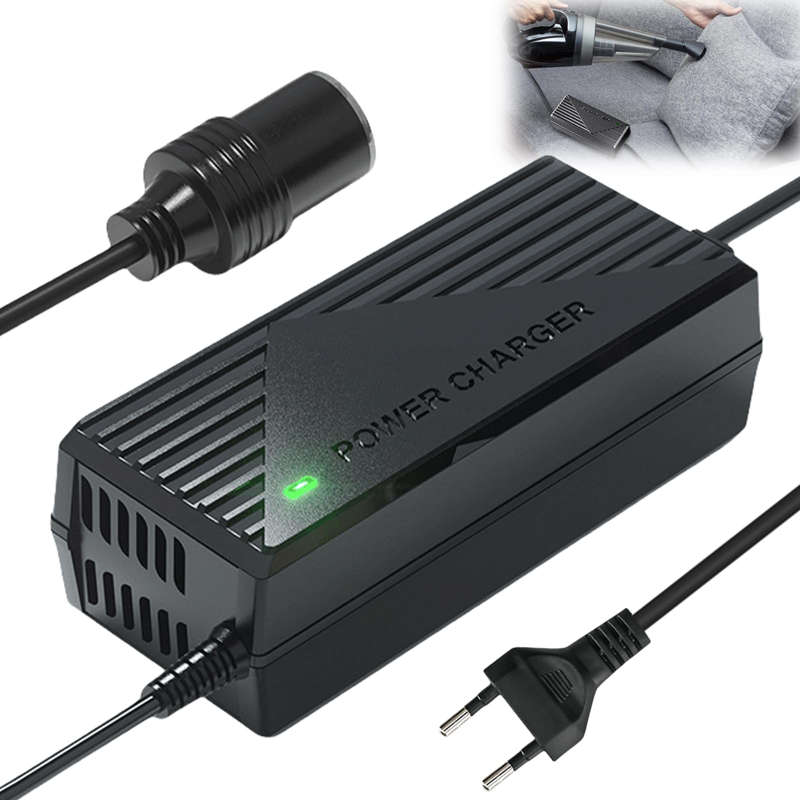 Spannungswandler 220v auf 12v,Adapter Zigarettenanzünder Steckdose, Konverter Netzadapter, Adapter Kühlbox Strom, Netzgleichrichter für Kompressor Kühlbox, LED Lampen und Lüfter Angebot bei HelloDeals