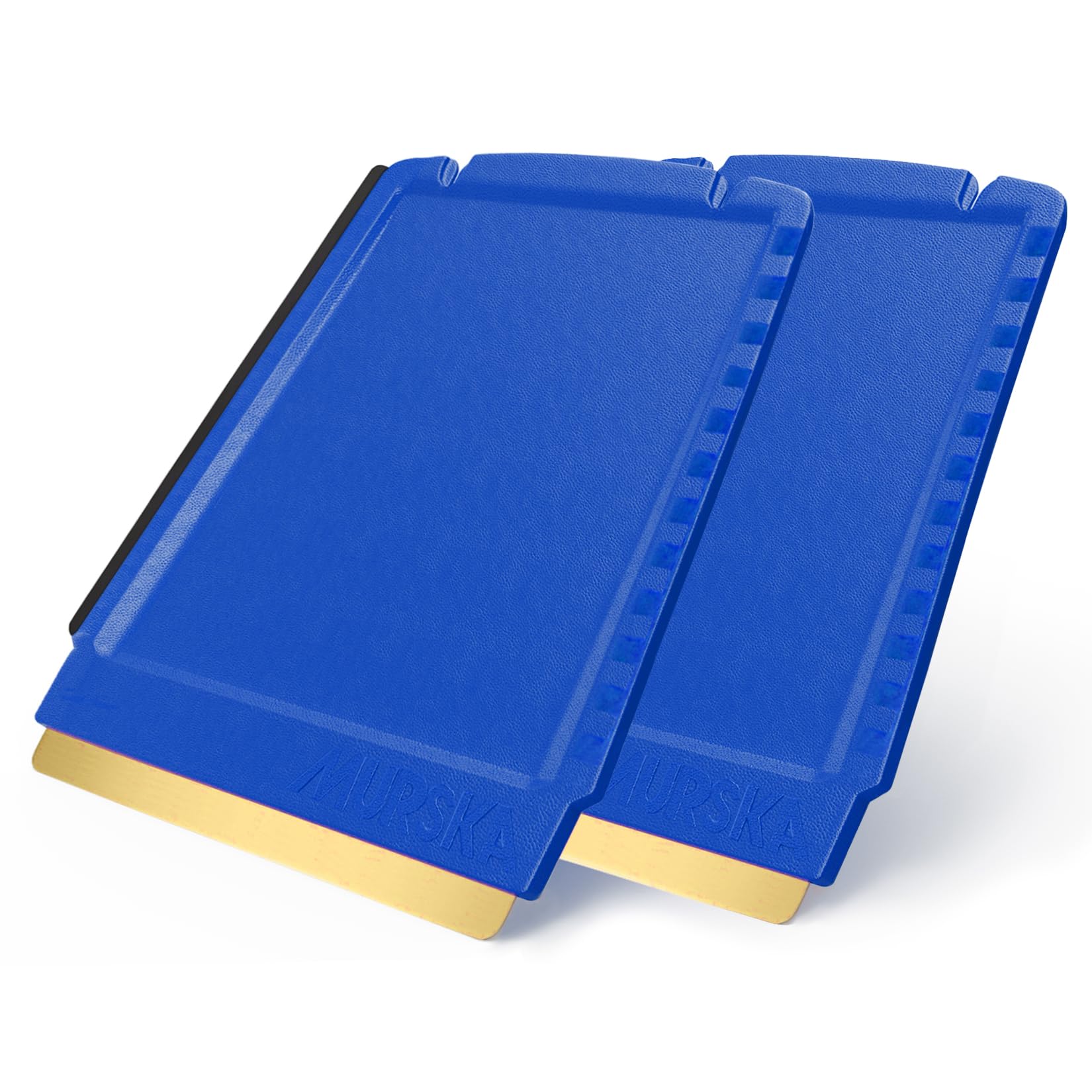 2 Eiskratzer Auto Messing Trapez - schnell, mühelos & schonend - 4 in 1 Murska Scheibenkratzer Auto - klein & praktisch - effizient sicher Schneekratzer Auto - Premium HIPS & Messingklinge - Blau 2x Blau Angebot bei HelloDeals