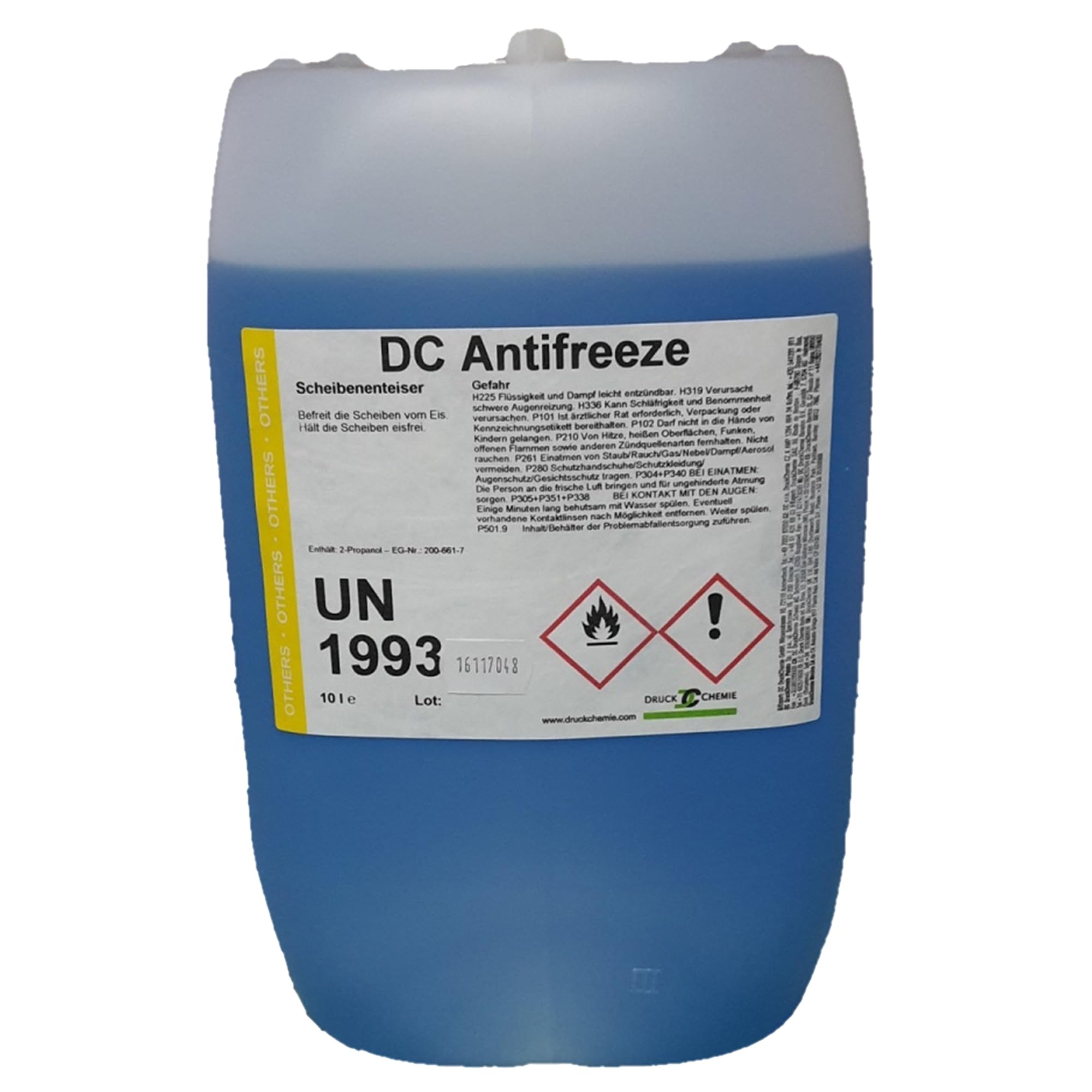 DC DruckChemie GmbH Antifreeze Scheibenenteiser Auto 10L - Leistungsstarker Entfroster für Autoscheiben, Seitenspiegel & Scheinwerfer Angebot bei HelloDeals