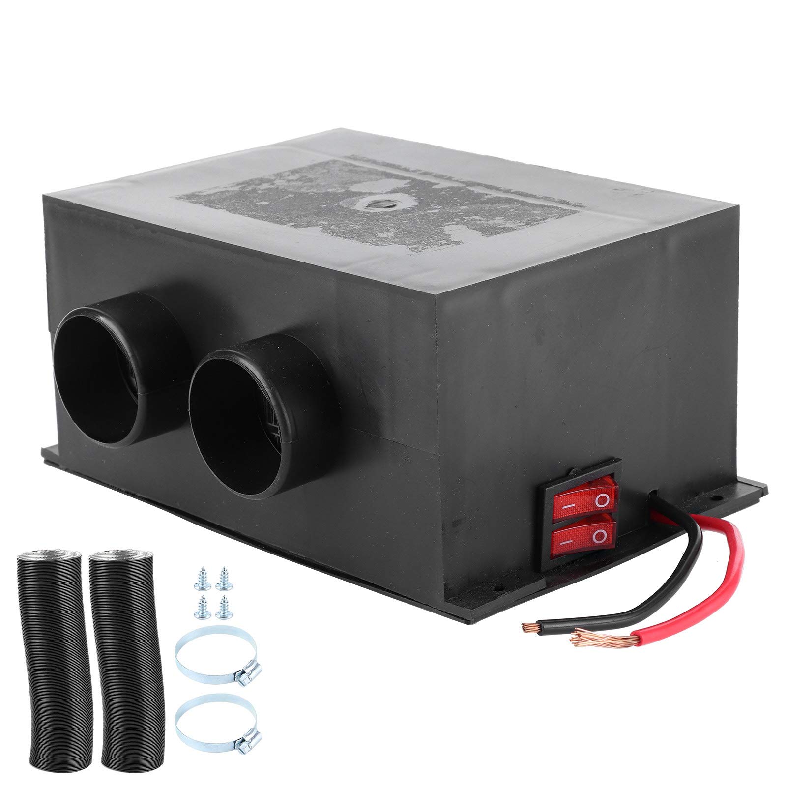 TKSE 12V Auto Heizluefter, 12V 600W Tragbarer Auto Entfroster, 2 Löcher Universell Autoheizung Schnelle Erwärmung Wärmer Geräuschlos Dual Gang-Schalter Entfroster Angebot bei HelloDeals
