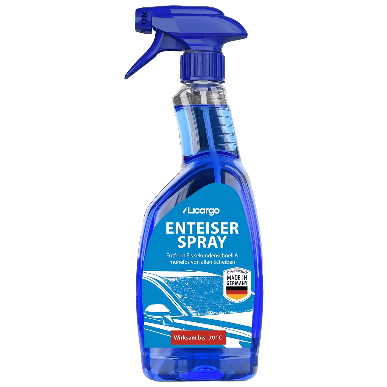 LICARGO Enteiserspray Auto (750ml) - entfernt Eis sekundenschnell & mühelos - Scheibenenteiser Spray Auto bis -70°C - effektiver Scheiben Enteiser, Eisspray für Autoscheiben Entfroster Angebot bei HelloDeals