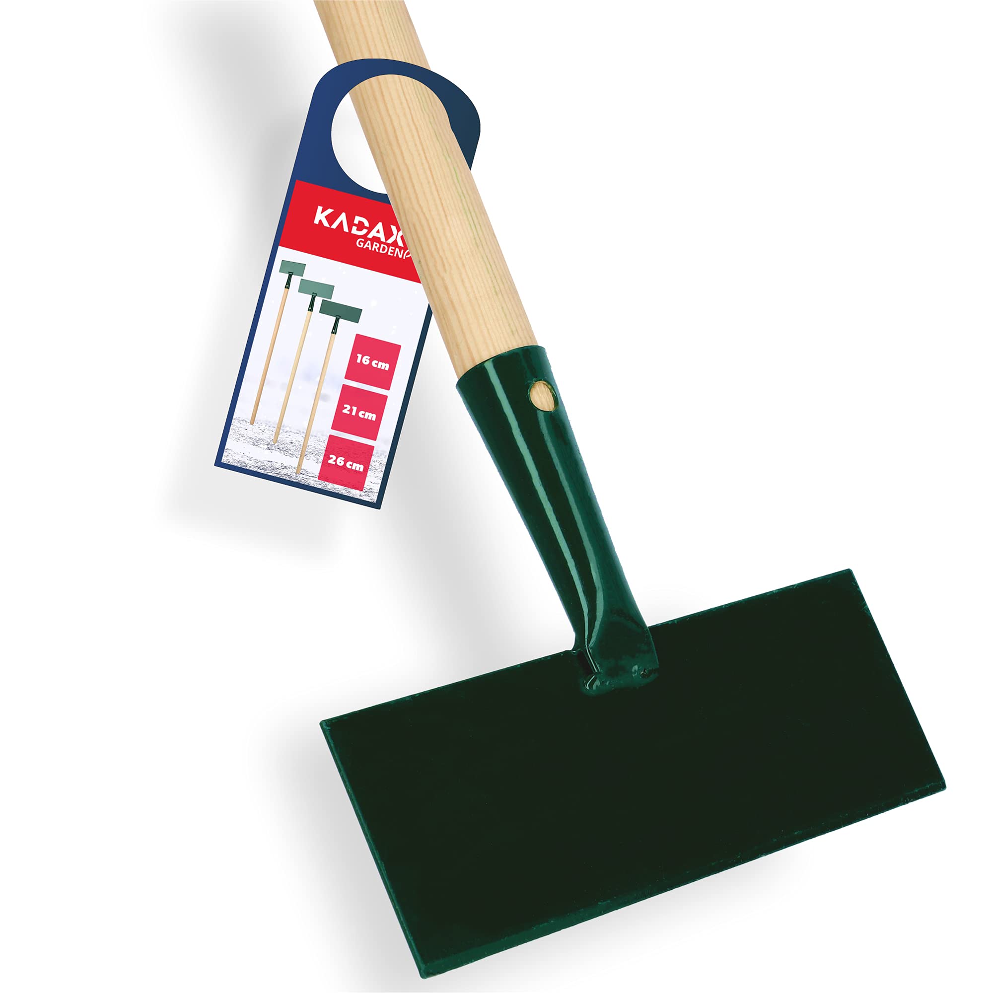 KADAX Eishacker aus verstärktem Stahl, Eisschaber mit langem Stiel aus Holz, Eisstößer, Eiskratzer, Bodenschaber für Garten, Eisscharre (Breite: 21 cm) Angebot bei HelloDeals