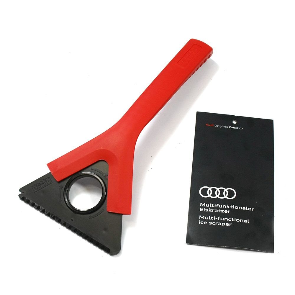 Audi Original Eiskratzer multifunktional Schaberklinge Winter Kratzer Pflege Reinigung 80A096010, Rot Angebot bei HelloDeals