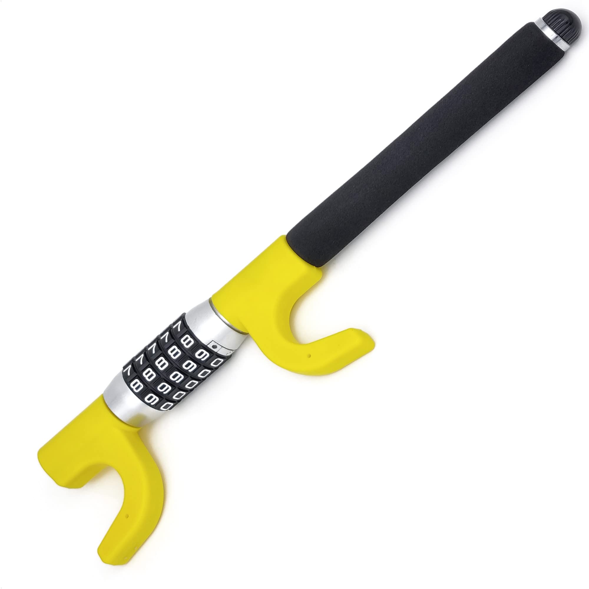 KRASER KR940B Lenkradkralle mit Zahlenschloss Maximale Sicherheit, Robust Lenkradschloss mit Nothammer, Lenkradsperre Wohnmobil, Universal Wegfahrsperre Diebstahlsicherung für Auto PKW Schwarz und Gelb Angebot bei HelloDeals