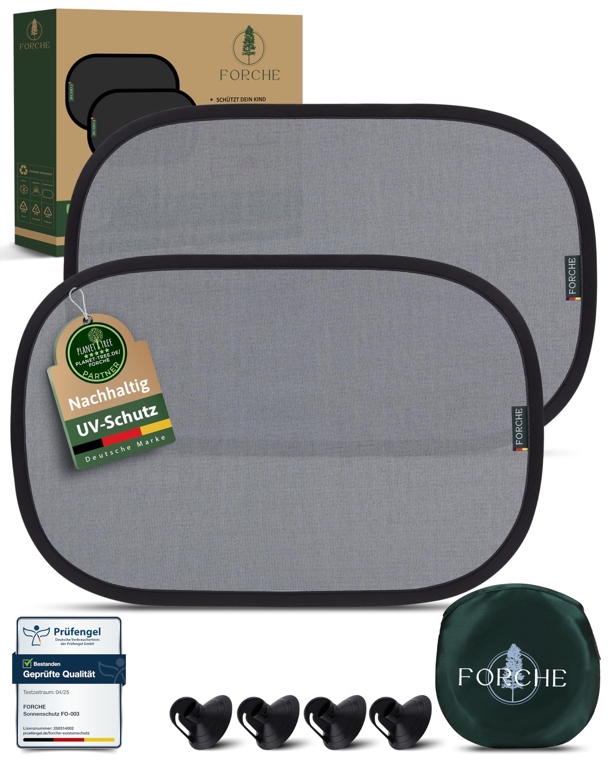 FORCHE® Sonnenschutz für die Seitenscheibe, Sonnenblende, Sonnenrollo für das Auto, Auto-Sonnenschutz Angebot bei HelloDeals