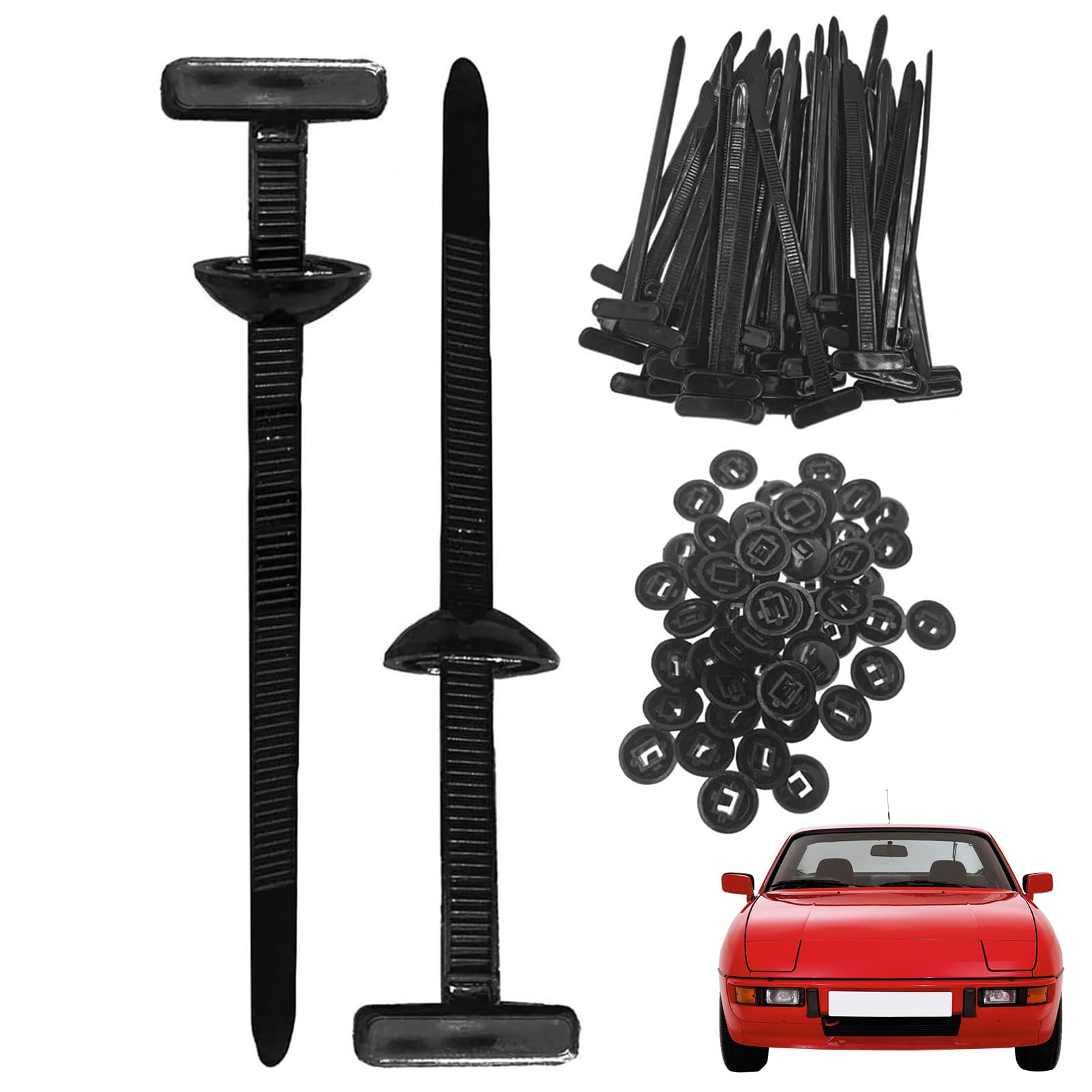 Kabelbinder-Verschluss Für Reparaturen | 100 Stück Kabelbinderhalter | UV-beständige Nylon Halterung, Universell Einsetzbar für Auto, Haushalt, Reparatur & Maschinen Angebot bei HelloDeals