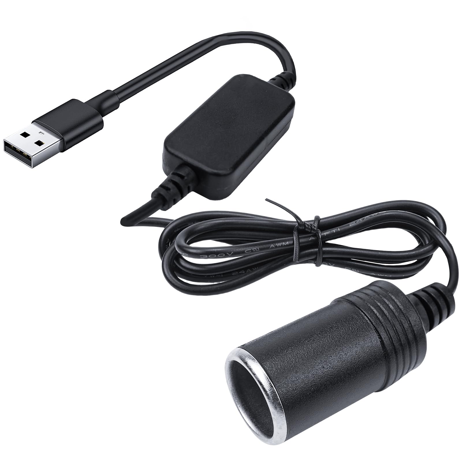 USB auf Zigarettenanzünder 12v USB Zigarettenanzünder Adapter Männlich zu Weiblich Sockel Konverter für Auto-Recorder Auto-Umgebungslicht DVR GPS etc Angebot bei HelloDeals