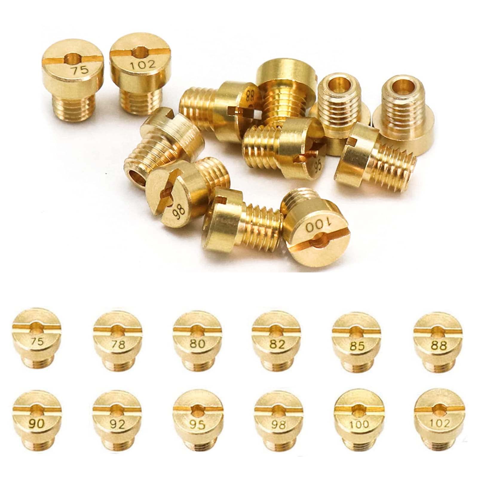 TONAUP 12 Stück Vergaser Düsen M5, 5mm Vergaser Hauptdüse Set, Dellorto Düsenset M5 für Roller Motorrad Schaltmoped, 75-102 M5: 75-102 Angebot bei HelloDeals