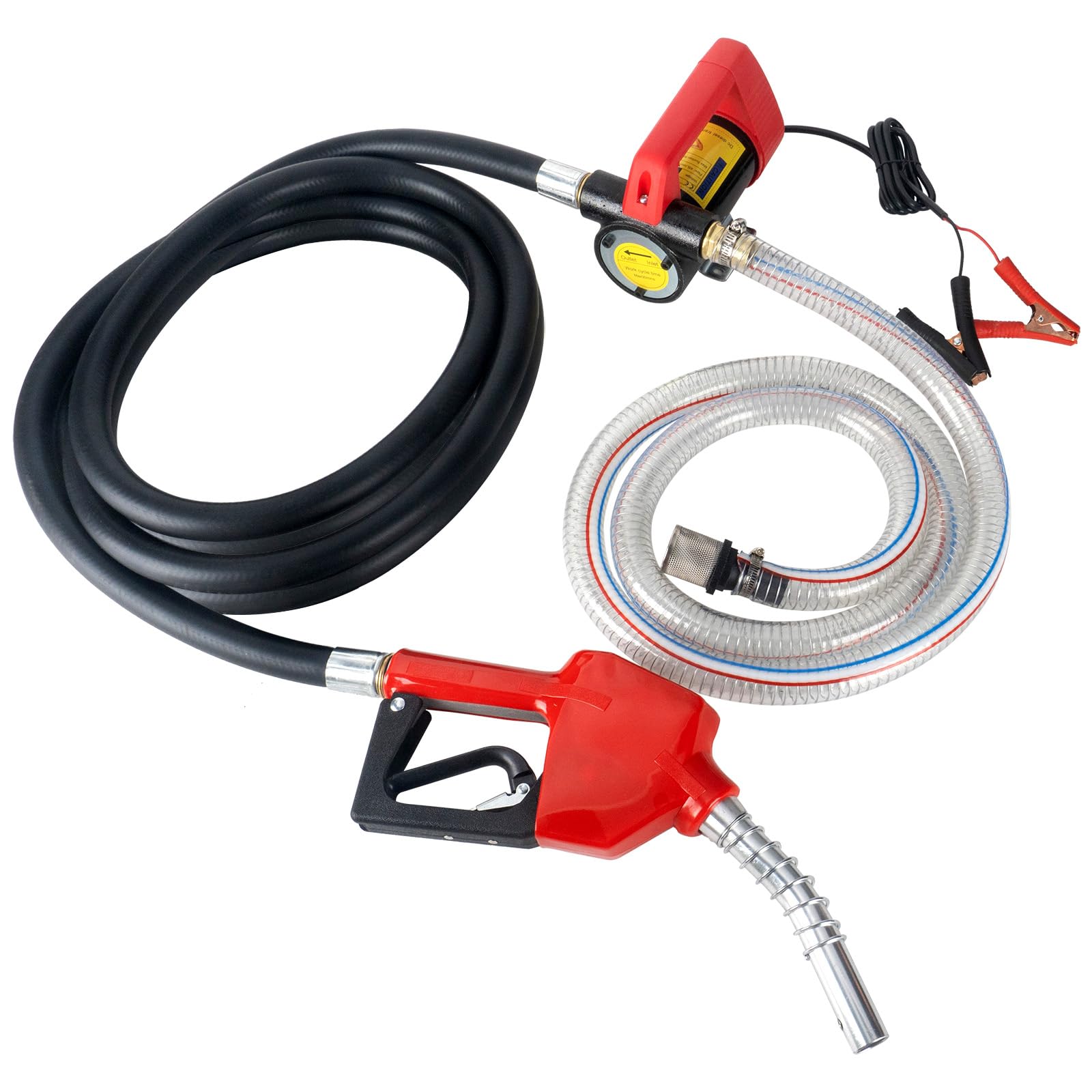 LEMOTO Dieselpumpe Umfüllpumpe 12V 175W Absaugpumpe Kraftstoffpumpe mit Automatischer Abschaltung Düsen & 6M Schläuche,Selbstansaugende Kraftstoffumfüllpumpe mit Kupfermotor und Geräuscharm Mit Düse Schlauch Angebot bei HelloDeals