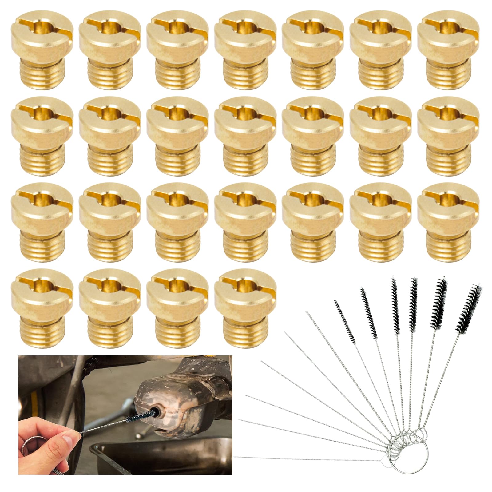 Pilikoll 25 Stücke M5 Vergaser Hauptdüse Set mit 12 Reinigungsnadeln M5 Vergaser Düse Hauptdüsenset Satz Hauptdüsenset 55-115 m5 Zubehör Vergaser Düsen Set für Roller Motorrad Schaltmoped M5 55-115 Angebot bei HelloDeals