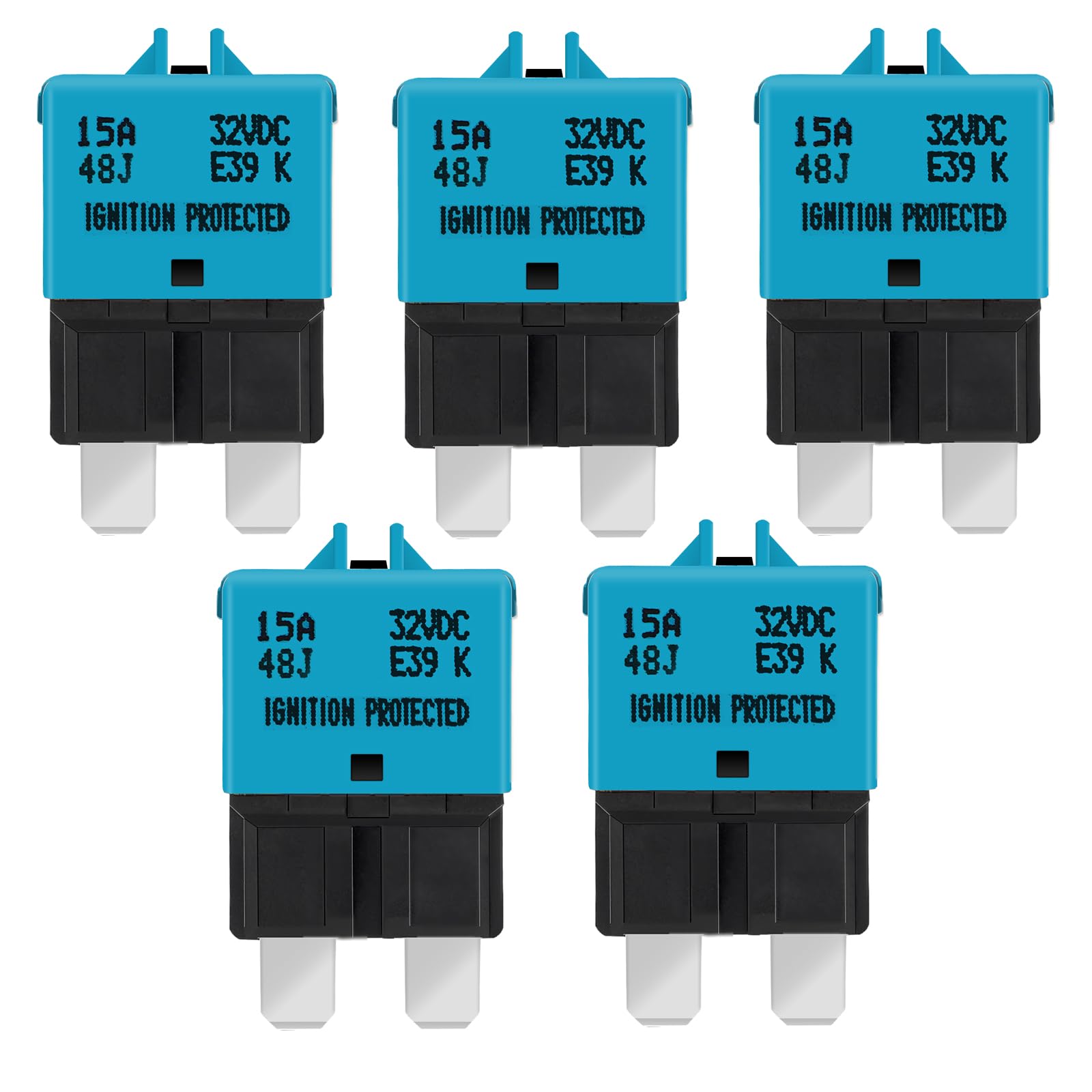 GLOSO flachsicherungen Autosicherungen Sicherungen für KFZ Auto Wohnmobil Boot Motorrad Manuelles Zurücksetzen 5 Stück 15A E39 15A 5pcs Angebot bei HelloDeals