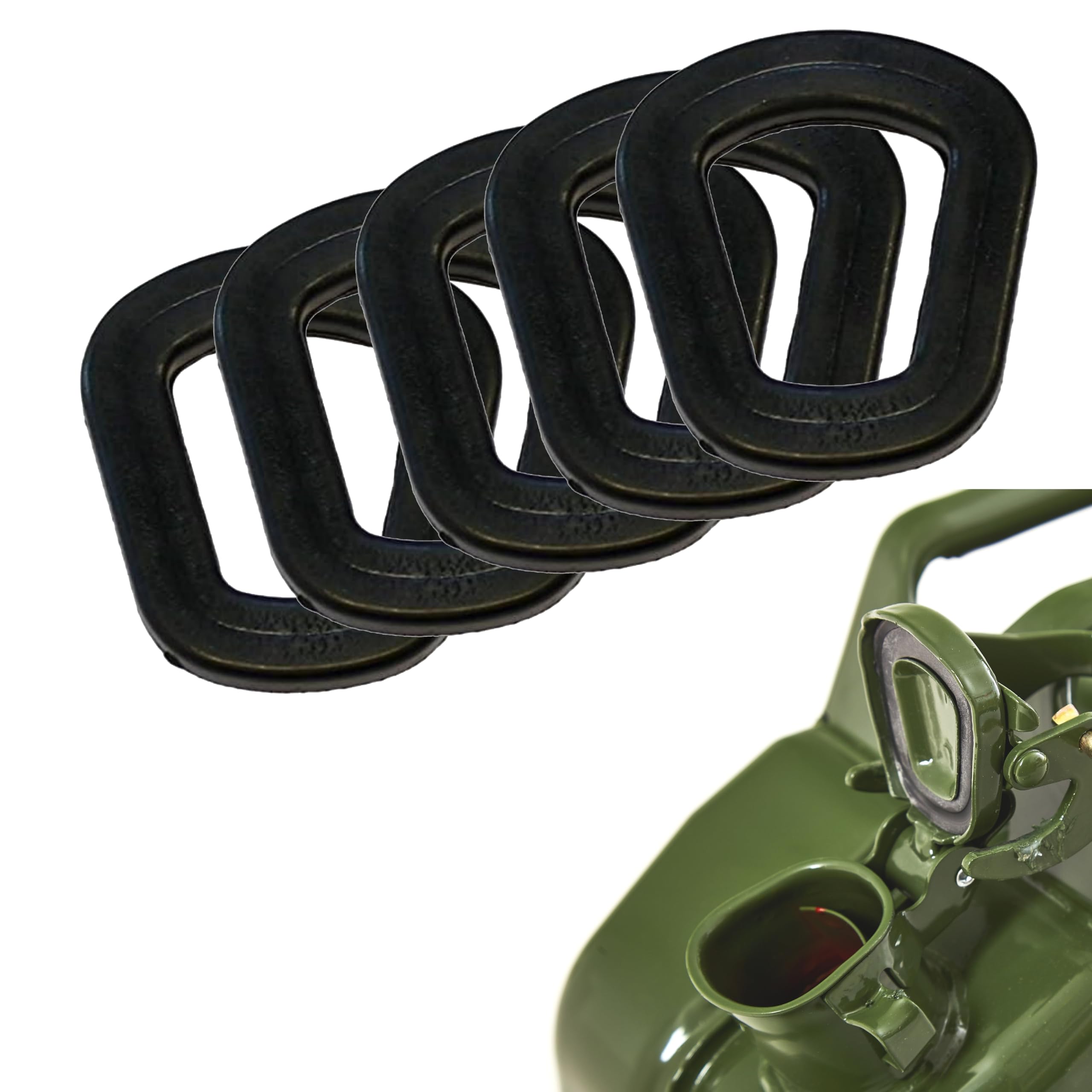 BW® 5x Ersatzdichtung für Kraftstoffkanister Metall Benzinkanister - 5 Stück - Made in Europe für Kanister 5 Stk. Schwarz Angebot bei HelloDeals