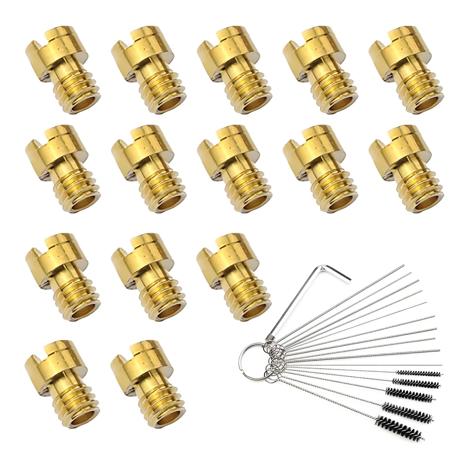 GIONAR 15 Stück Vergaser Düsen Set, M4 Vergaser Hauptdüse 40 44 46 48 50 52 54 56 58 60 65 70 75 80 85 für Dellorto, Bing, GY6, Hercules Prima, Puch, Kreidler, Zündapp, PWK, Keihin PE, CVK Vergaser Orange Angebot bei HelloDeals