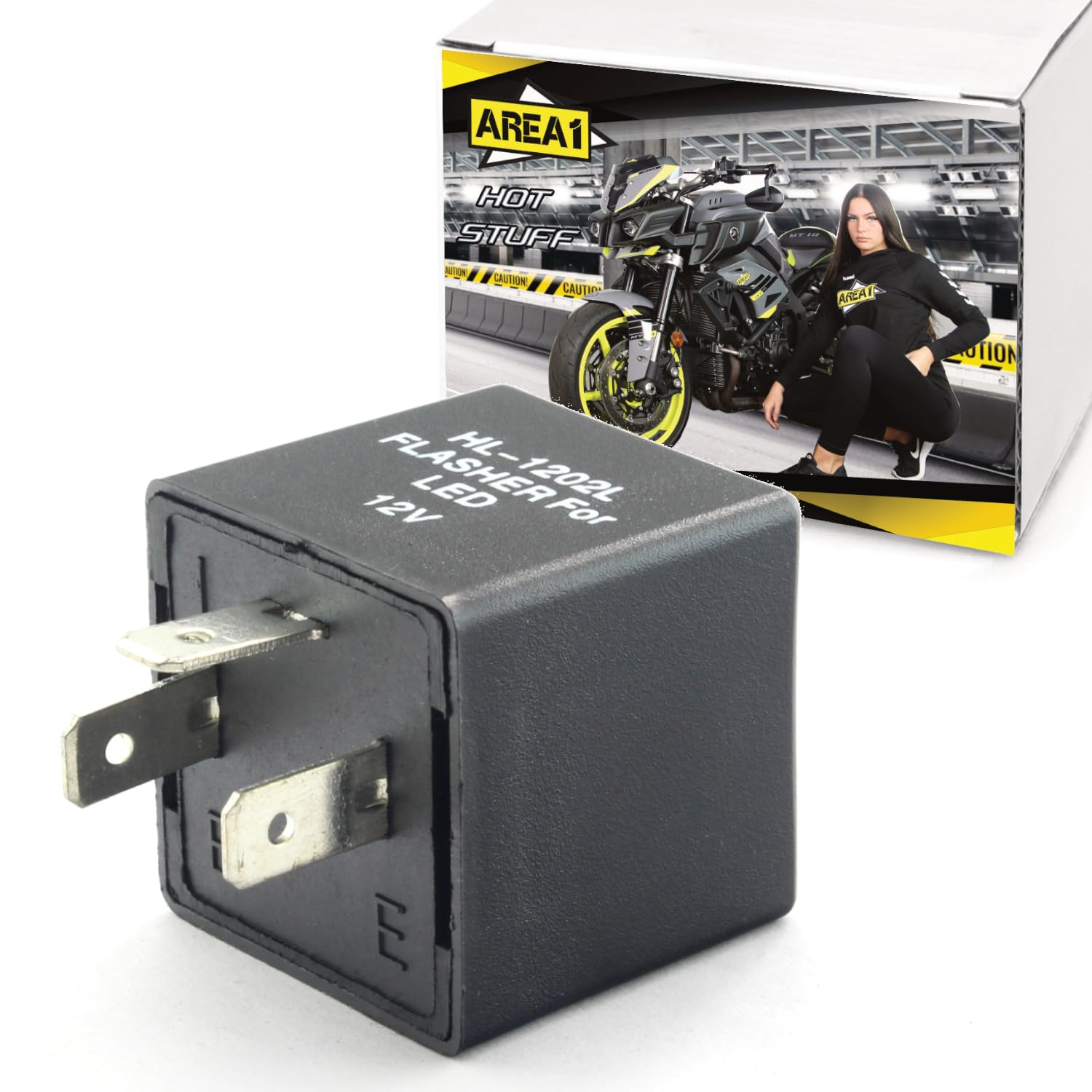 Area1 Motorrad Blinkerrelais Blinkgeber lastunabhängig/digital für LED Blinker, Halogen und Glühbirnen, 12V 0.1-150W 3 Pin / 3-Polig 3 Pin Relais Angebot bei HelloDeals