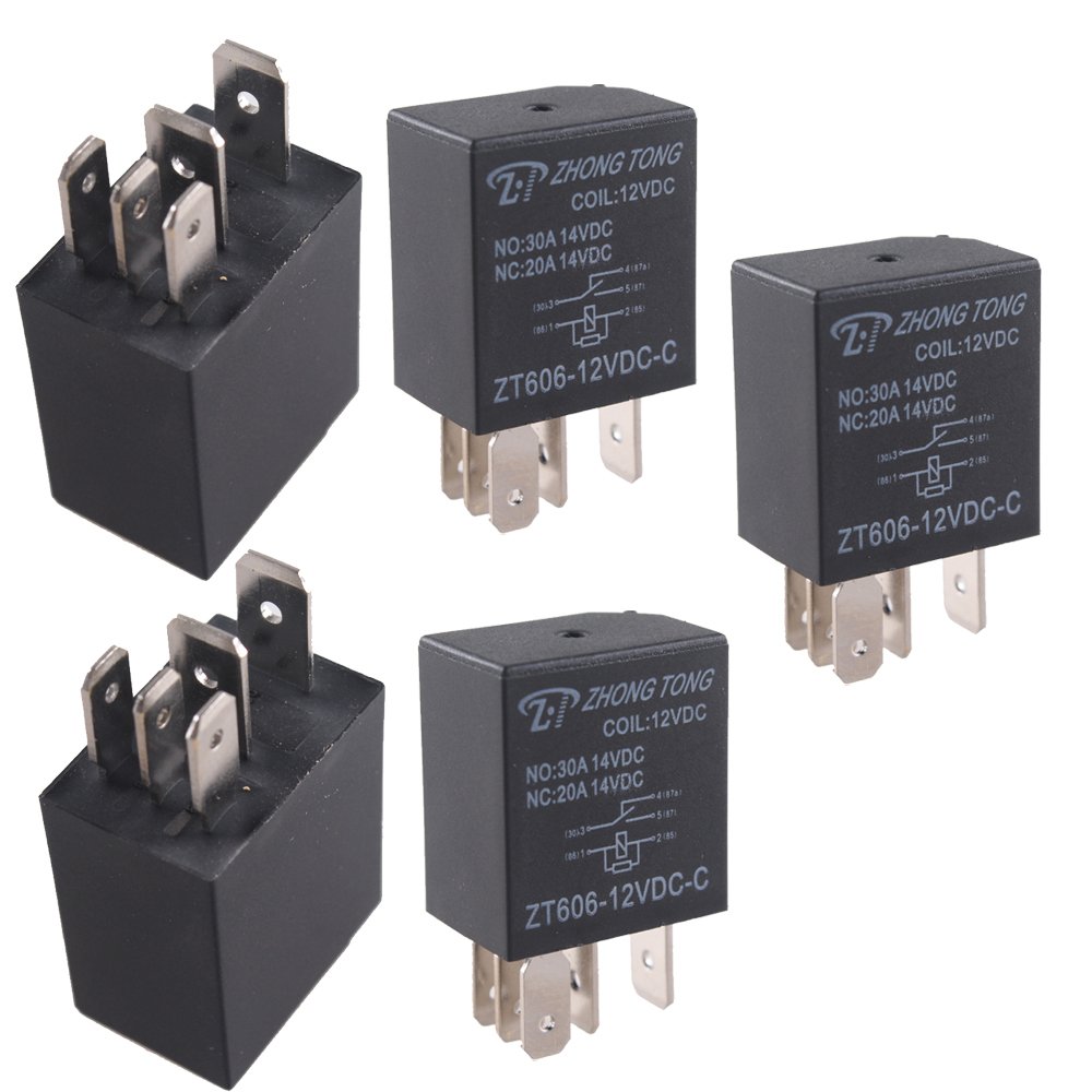 Mintice 5 X 12V 30A 5-Polig SPDT KFZ Relais Schließer Wechselrelais Leistungsrelais Motorrad Boot 30A 5Pin SPDT Angebot bei HelloDeals