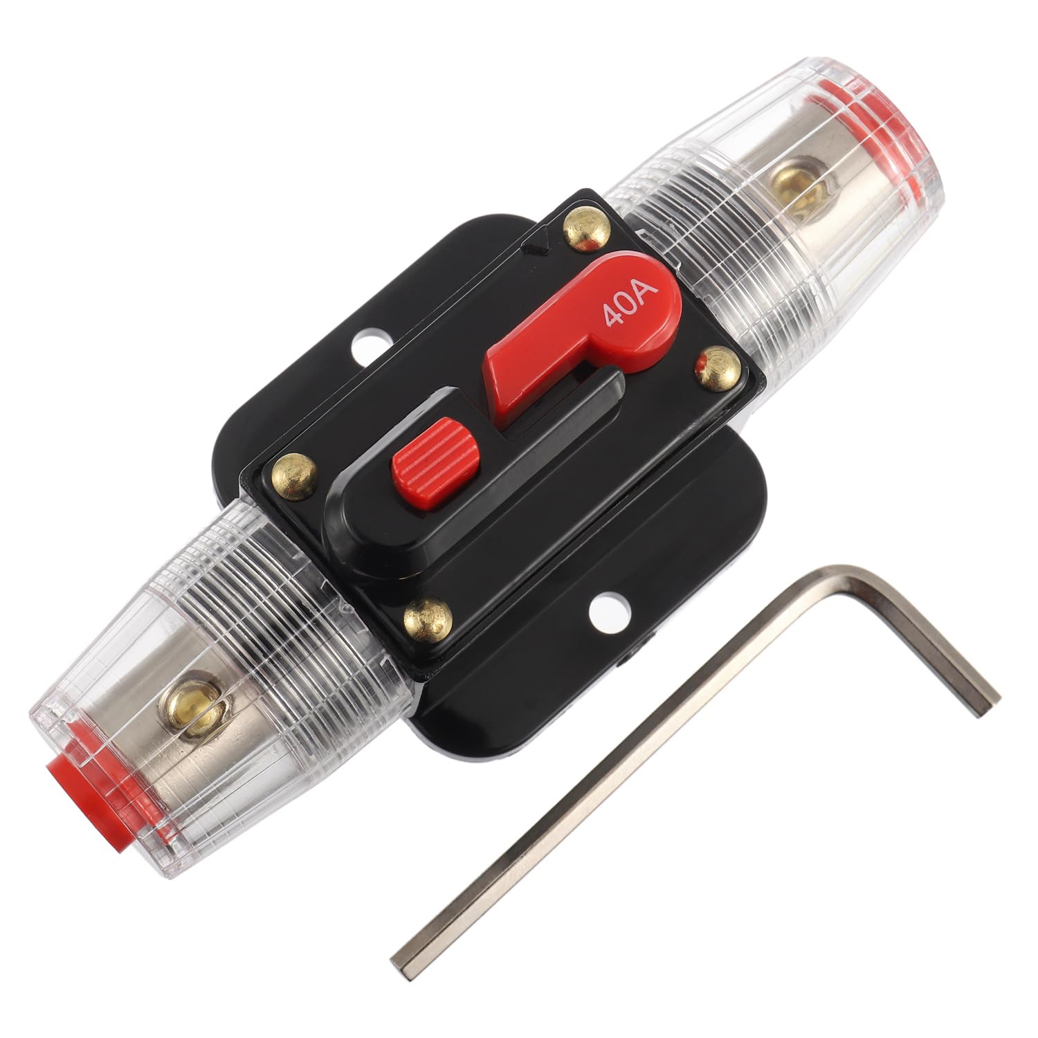 EPLZON 40A Disjoncteur Interrupteur 40 AMP Fusible Inline Holder 12V-51V DC Bouton de réinitialisation manuelle pour système d'amplificateur de son audio de voiture RV Home Marine Boat Truck Angebot bei HelloDeals