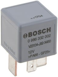 Bosch 0986332002, Mini-Relais 12V 70A, IP5K4, Betriebstemperatur von -40° C bis 85° C, Schließer-Relais, 4 Pins Angebot bei HelloDeals