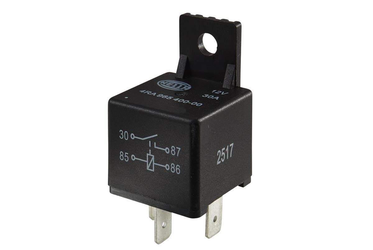 HELLA 4RA 965 400-001 Minirelais, Arbeitsstromrelais, 12 V, 4-polig, Spulenwiderstand: 90 Ohm, Halter: ja Einzelpack Angebot bei HelloDeals
