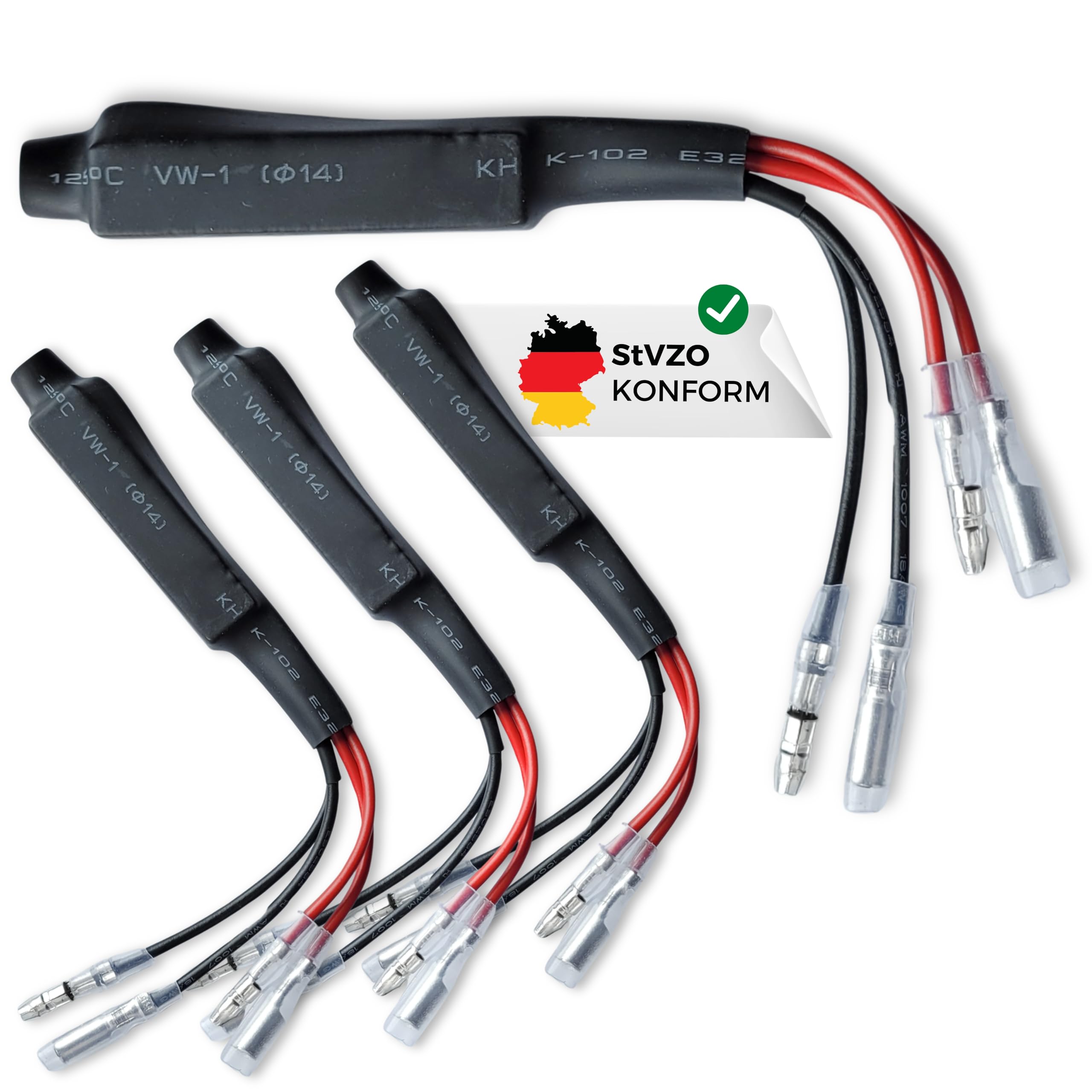 Binego® 4er Set Motorrad Lastwiderstand LED 10Ohm 10W 12V Widerstand Kabel Blinker Decoder Widerstände Angebot bei HelloDeals