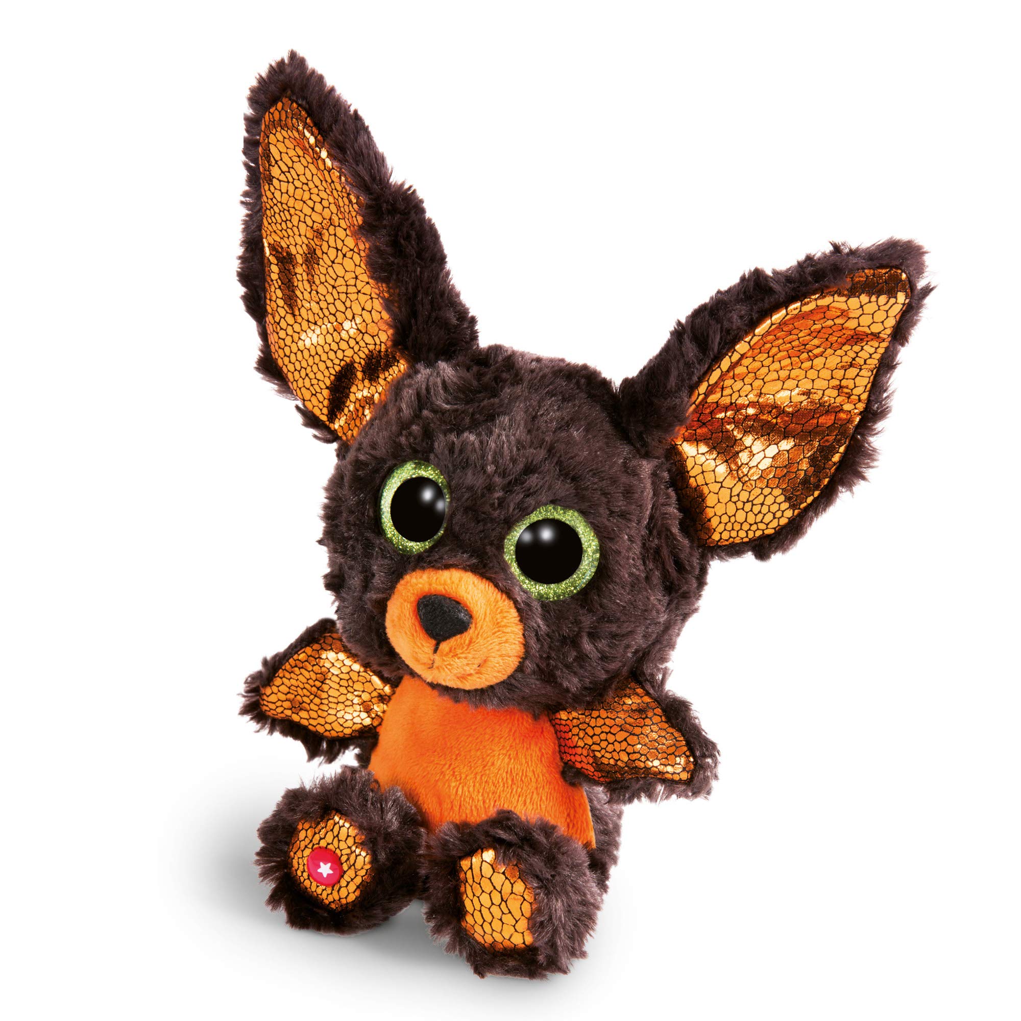 NICI Glubschis: Das Original – Glubschis Halloween Fledermaus 15 cm I Kuscheltier Fledermaus mit großen Augen I Flauschiges Plüschtier mit Glitzeraugen ab 0 Monaten I braun / orange – 46305 Angebot bei HelloDeals