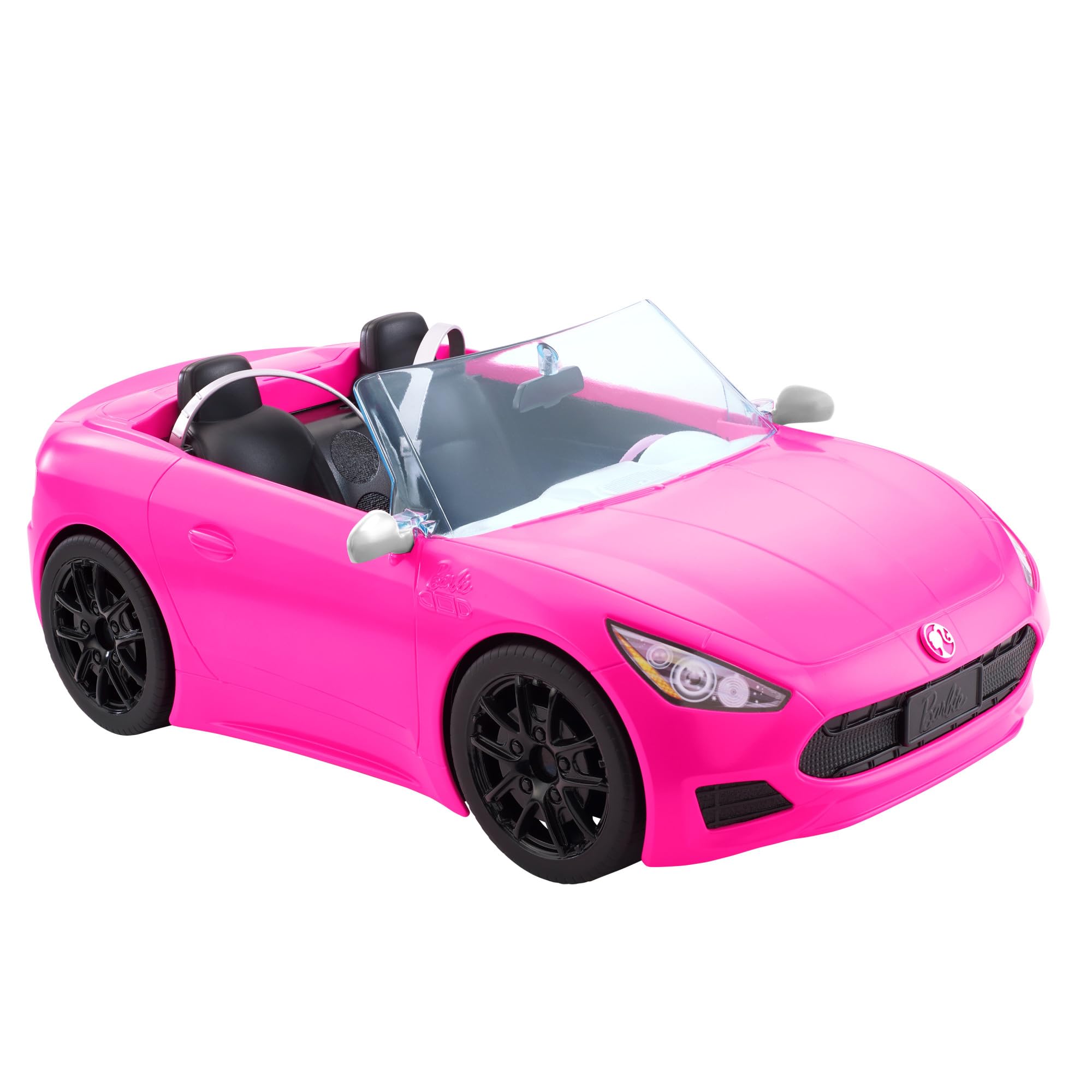 Barbie HBT92 - Cabrio-Fahrzeug, pink mit rollenden Rädern und realistischen Details, 2-Sitzer, Spielzeug Geschenk für Kinder ab 3 Jahren Cabriofahrzeug Einfach Angebot bei HelloDeals