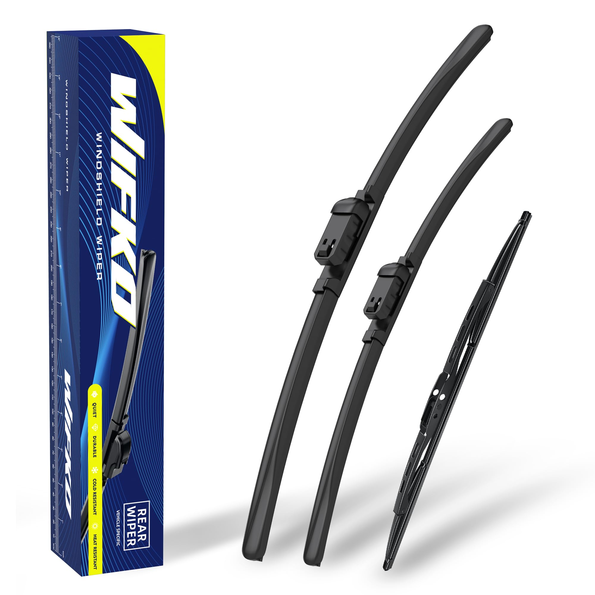 Wifko Scheibenwischer Kompatibel für Opel Vauxhall Mokka/Mokka X 2012-2019, Wischerblätter Vorne + Hinten, Set Frontscheibenwischer und heckscheibenwischer, Auto Scheibenwischer Zubehör für Opel Vauxhall Mokka / Mokka X 2012-2019 Angebot bei HelloDeals