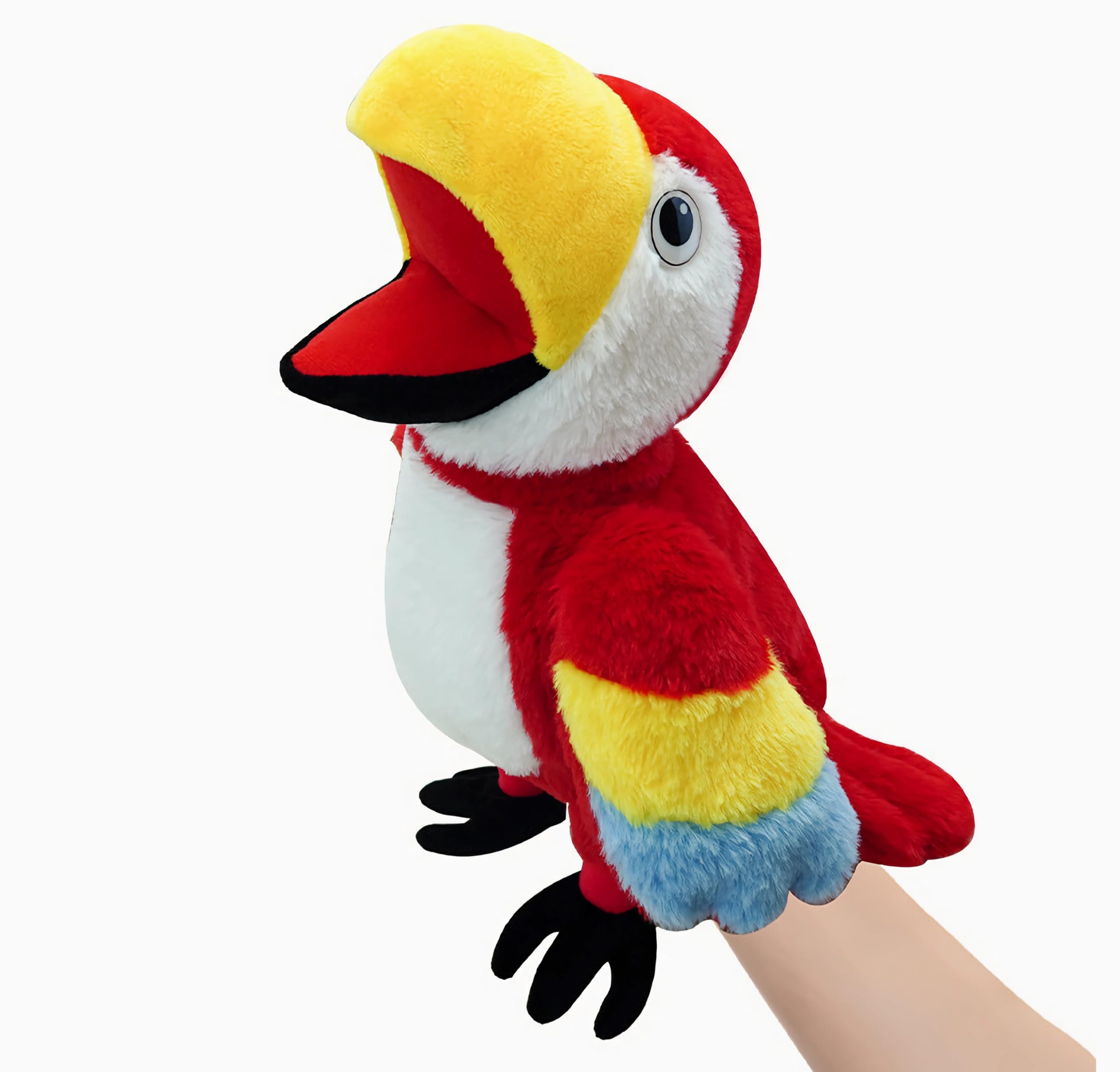 LOMTRATS Vogel-Handpuppen für Kinder, Kleinkinder, einschließlich Papageien, Pfauen usw. mit beweglichen offenen Mündern, perfekt zum Geschichtenerzählen,Geburtstagsgeschenke Parrot Birds Angebot bei HelloDeals