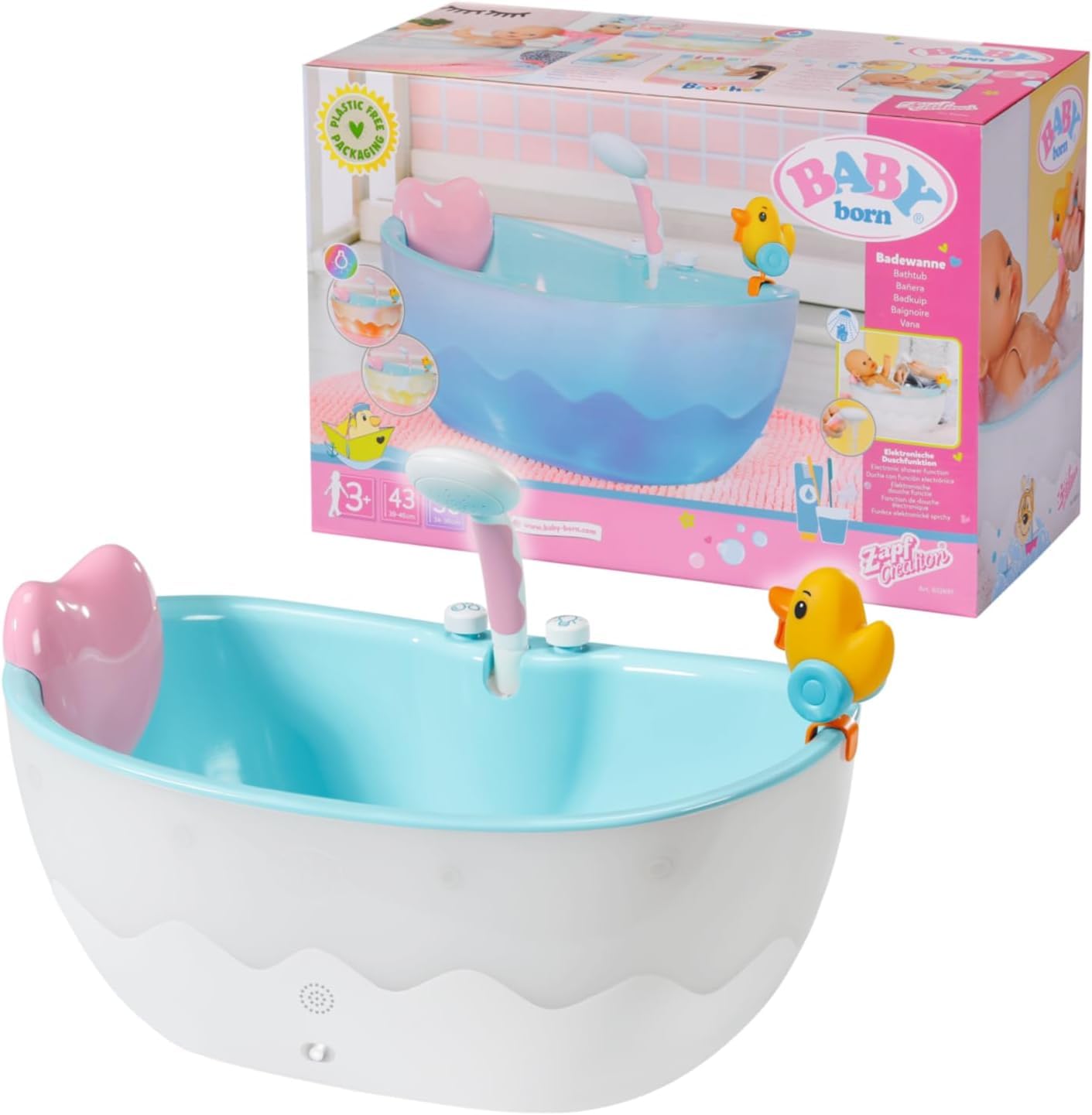 BABY born Badewanne für Puppen mit Farbwechsel, Dusch-und Soundfunktion, funktioniert auch mit echtem Wasser, 832691, Zapf Creation Single Angebot bei HelloDeals