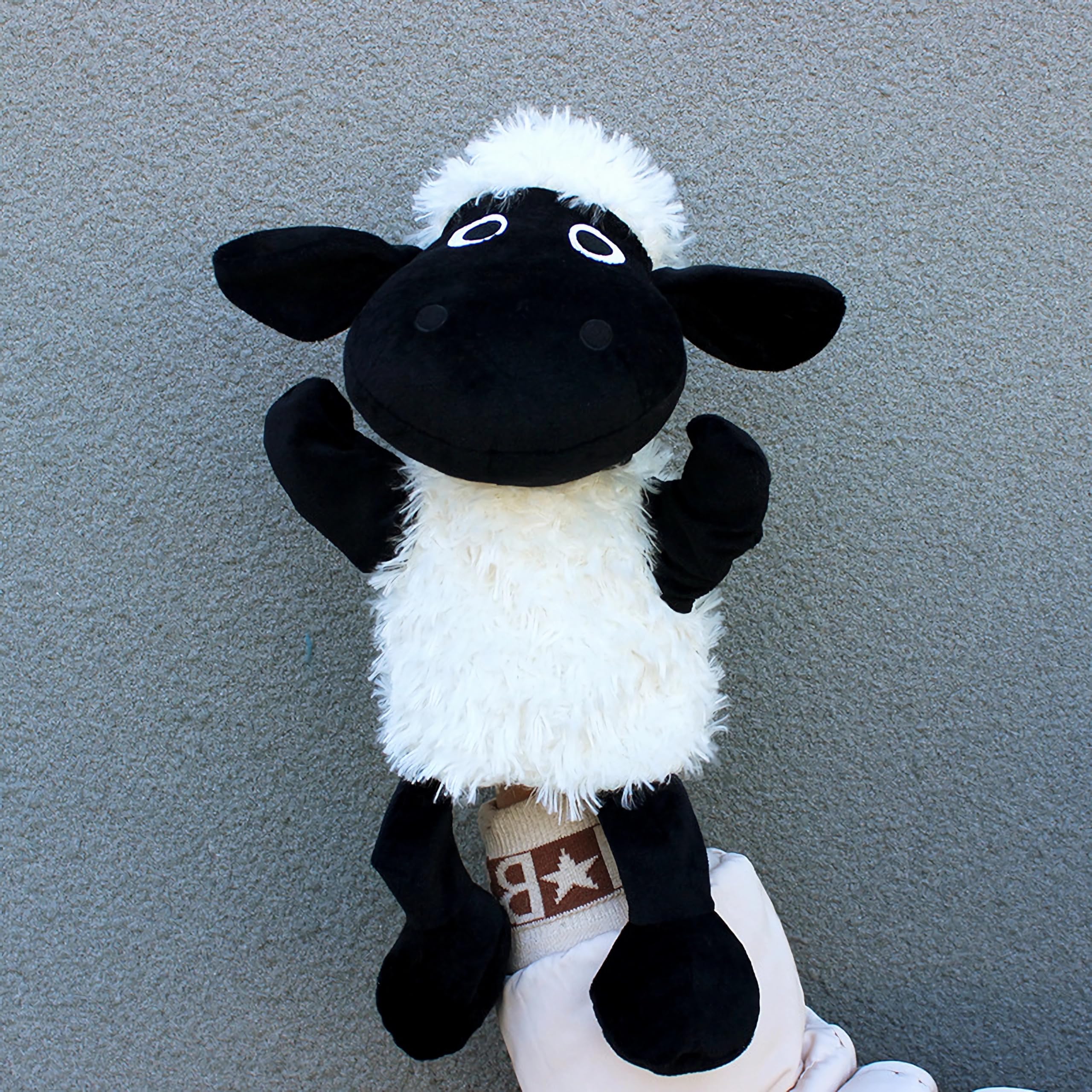 LOMTRATS Tier-Handpuppen für Kinder, Kleinkind, inklusive Wolf, Tiger, Löwe, Affe mit Beinen, perfekt für Geschichtenerzählen, Unterricht, Vorschule, Geburtstagsgeschenke, B-schafe Handpuppe Schaf Angebot bei HelloDeals