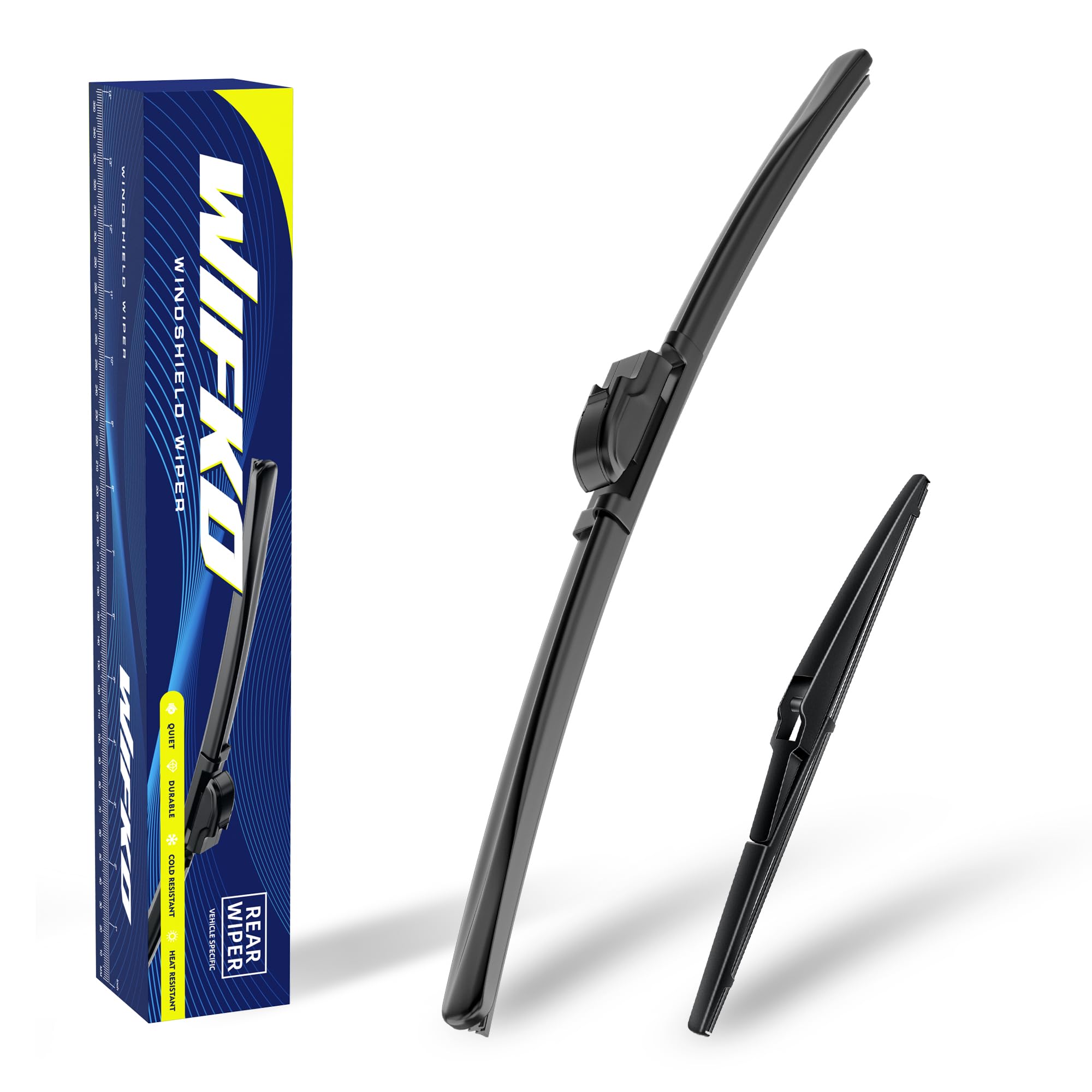 Wifko Scheibenwischer Kompatibel für Toyota Yaris MK3 2012-2019, Wischerblätter Vorne + Hinten, Set Frontscheibenwischer und heckscheibenwischer, Auto Scheibenwischer Zubehör Angebot bei HelloDeals