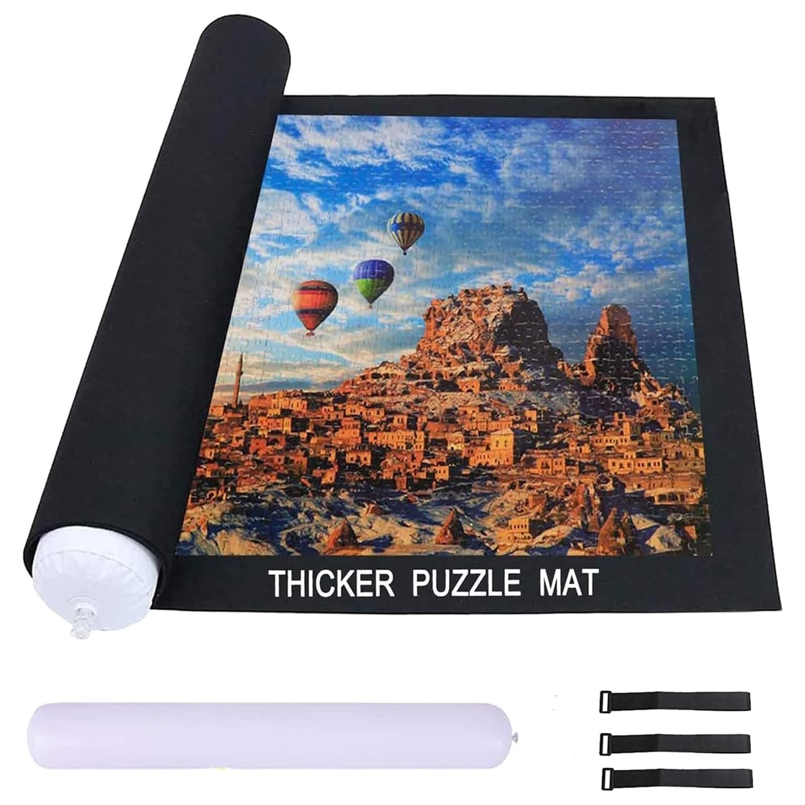 Celawork Puzzlematte für BIS 200, 500, 1000 Teile - Puzzleunterlage Rollmatte zum Aufbewahren (Schwarz, für 1000) Schwarz für 1000 Angebot bei HelloDeals