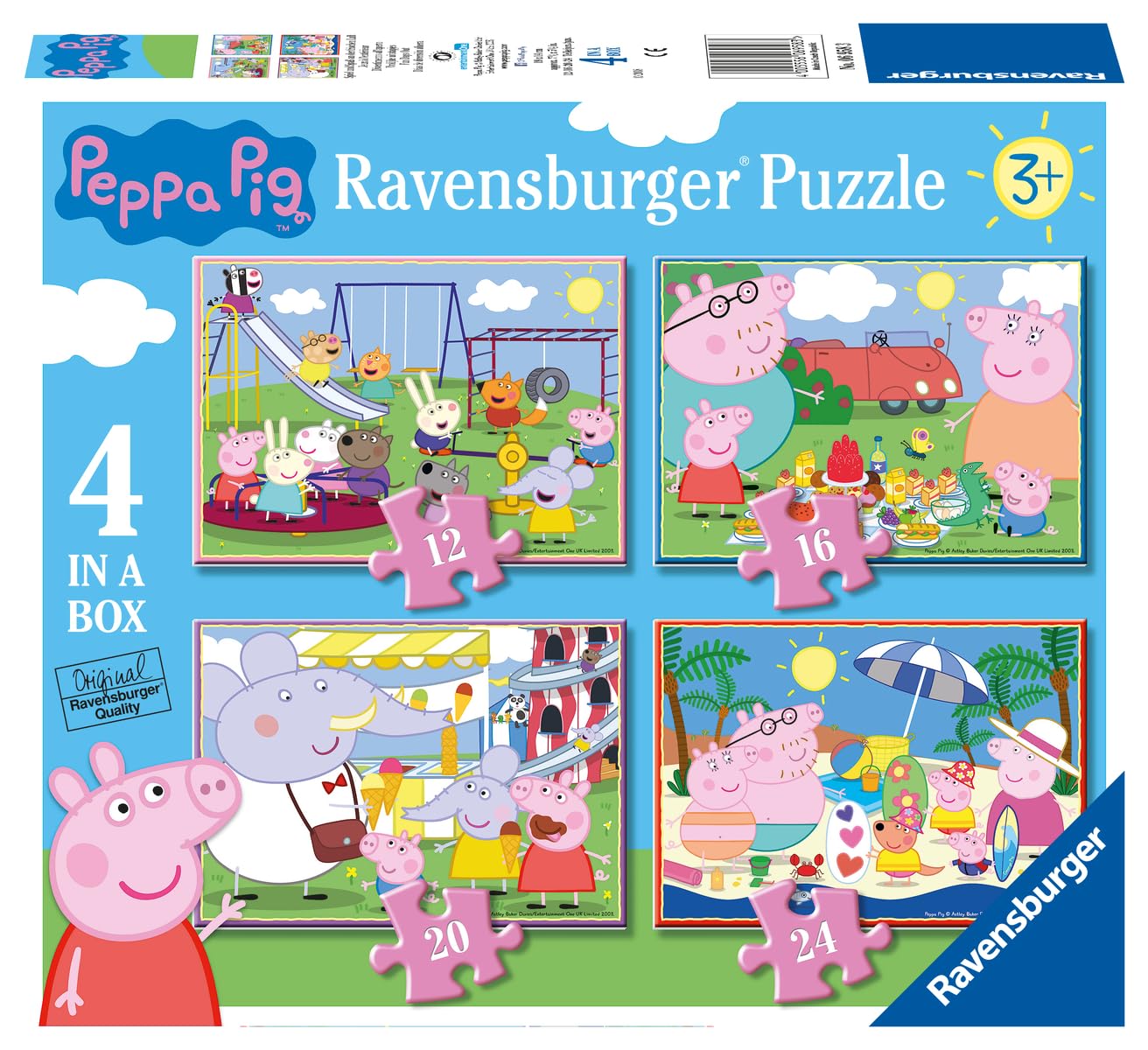 Ravensburger Peppa Wutz Puzzle für Kinder ab 3 Jahren, 10,2 cm (12, 16, 20, 24 Teile) Angebot bei HelloDeals