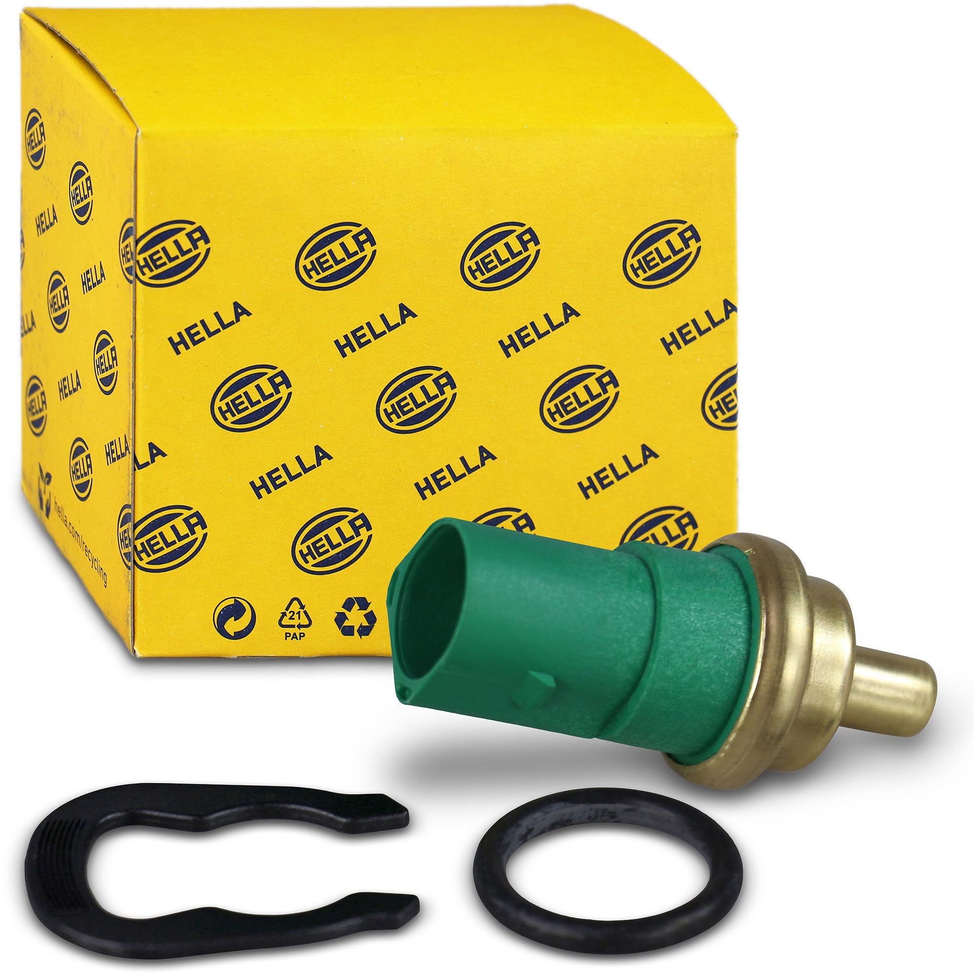 HELLA 6PT 009 107-141 Sensor, Kühlmitteltemperatur - 12V - 4-polig - gesteckt - mit Dichtung - mit Sicherungsring Angebot bei HelloDeals