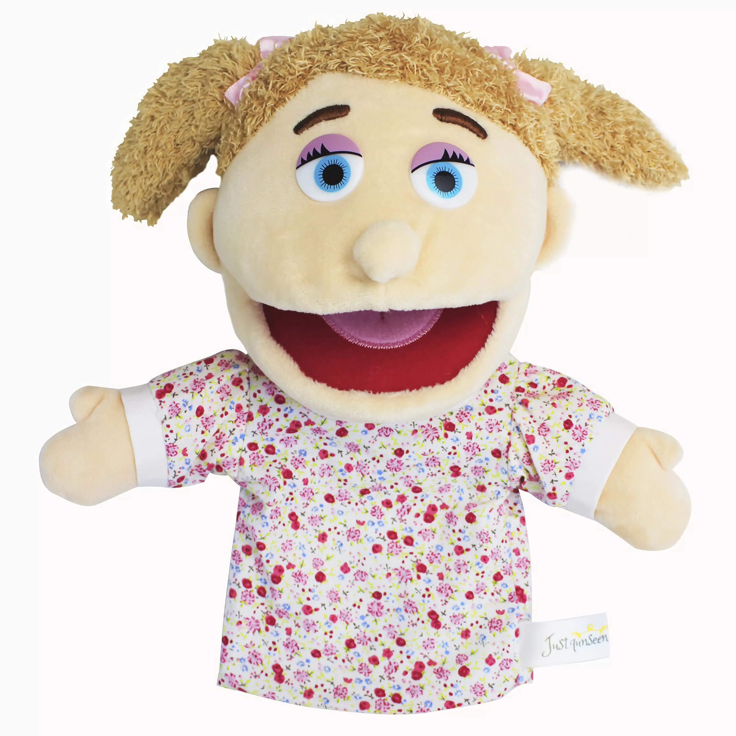 LOMTRATS Familie Handpuppen für Kinder, beinhaltet Opa, Oma, Papa, Mama, Tochter, Sohn mit beweglichen offenen Mund, perfekt für Storytelling, Unterricht, Vorschule, Geburtstagsgeschenke,1 Pcs Style1 - Daughter Angebot bei HelloDeals