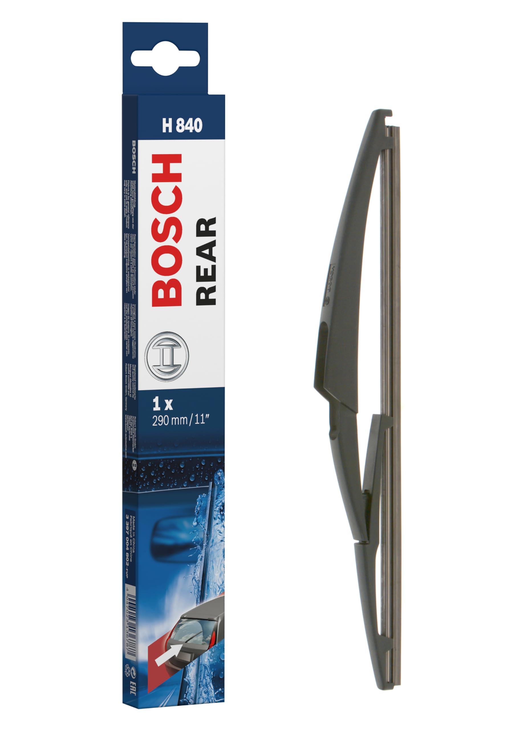 Bosch Scheibenwischer Rear H840, Länge: 290mm – Scheibenwischer für Heckscheibe Single Angebot bei HelloDeals